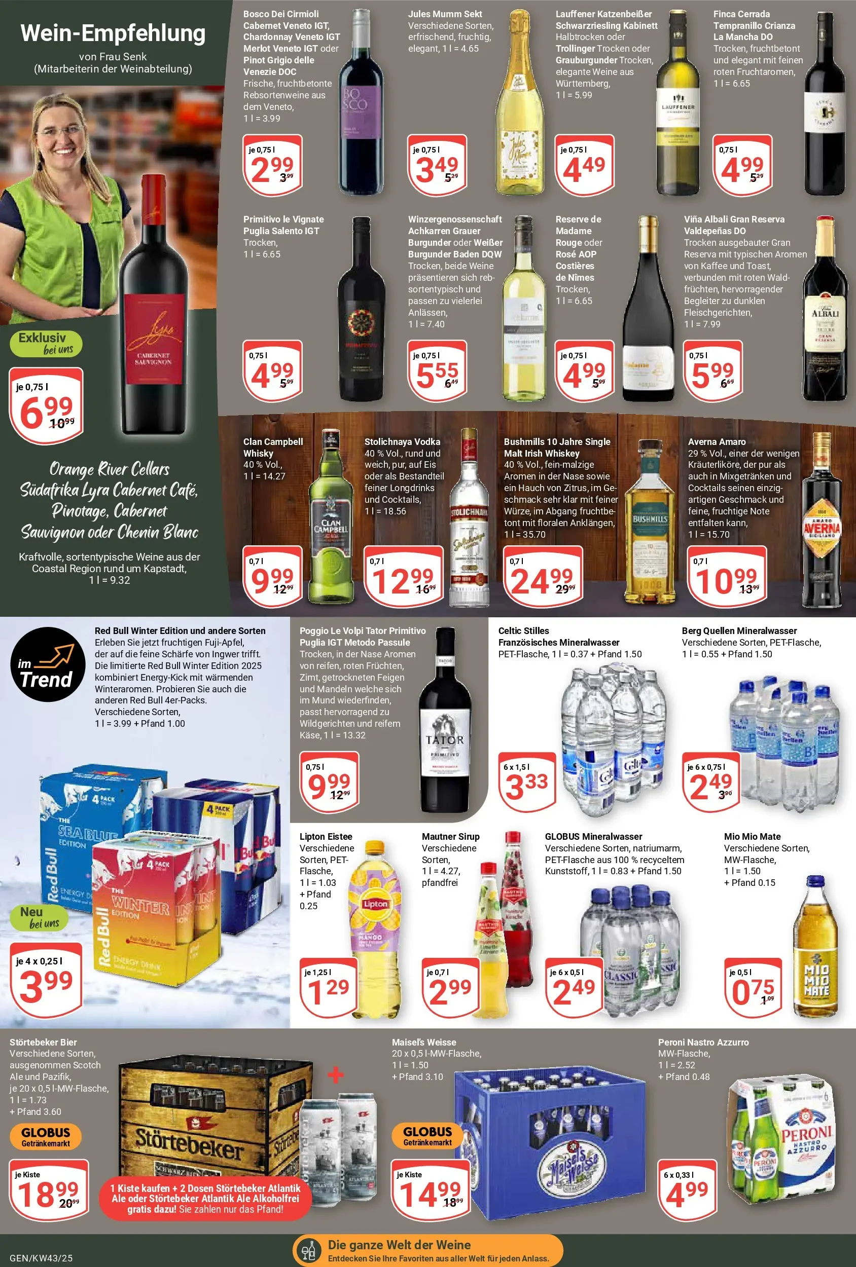 Globus prospekt Gensingen	 (ab 19.10.2025) » Angebote online | Seite: 17 | Produkte: Energy, Rouge, Jules mumm, Vodka