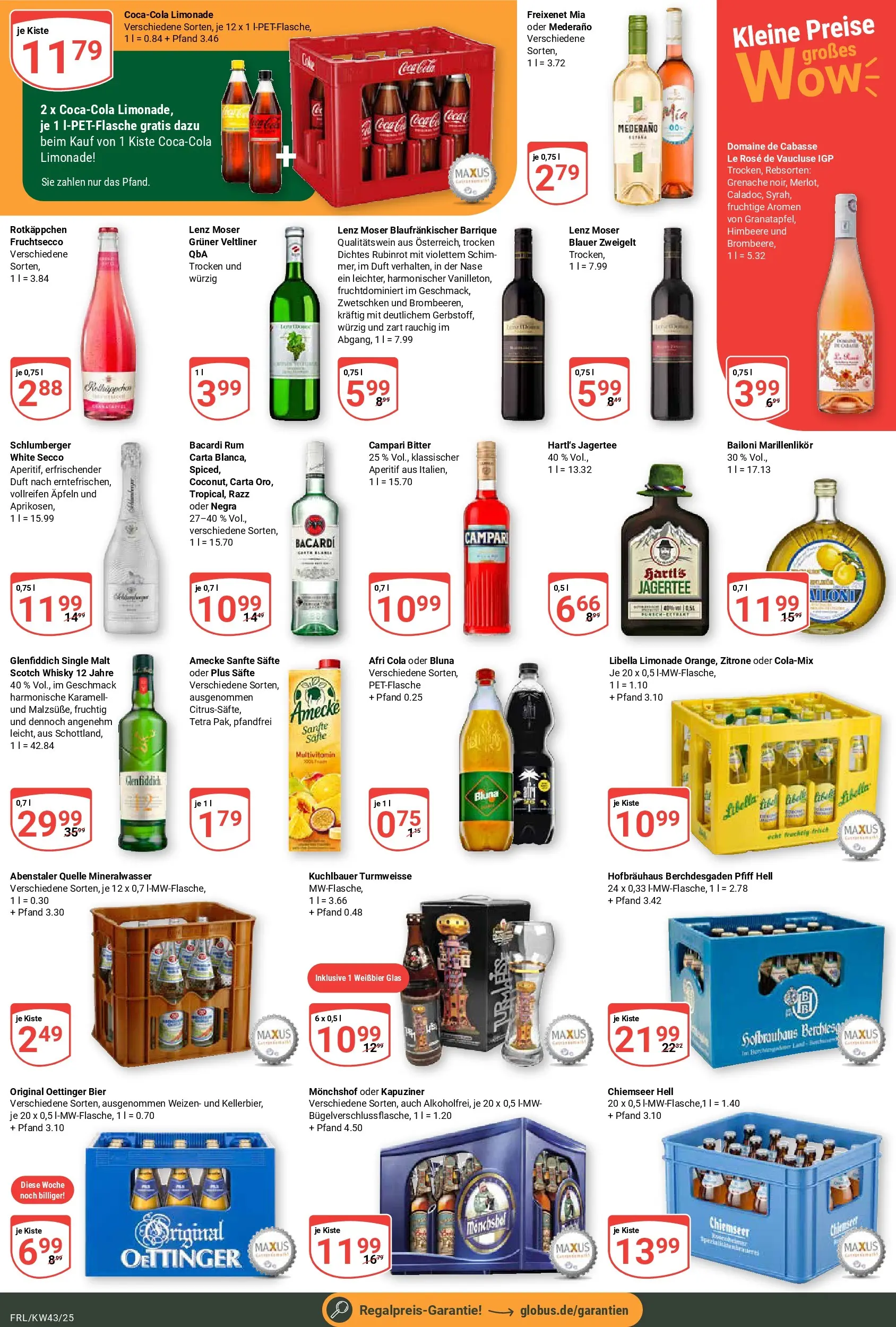 Globus prospekt Freilassing	 (ab 19.10.2025) » Angebote online | Seite: 4 | Produkte: Cola, Rum, Limonade, Himbeere