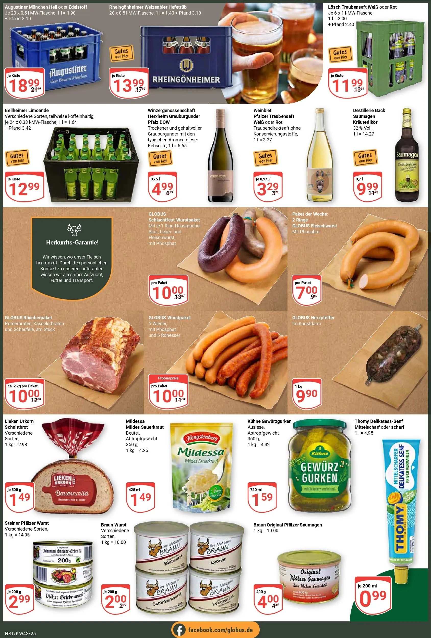 Globus prospekt Neustadt	 (ab 19.10.2025) » Angebote online | Seite: 2 | Produkte: Wurst, Fleisch, Gurken