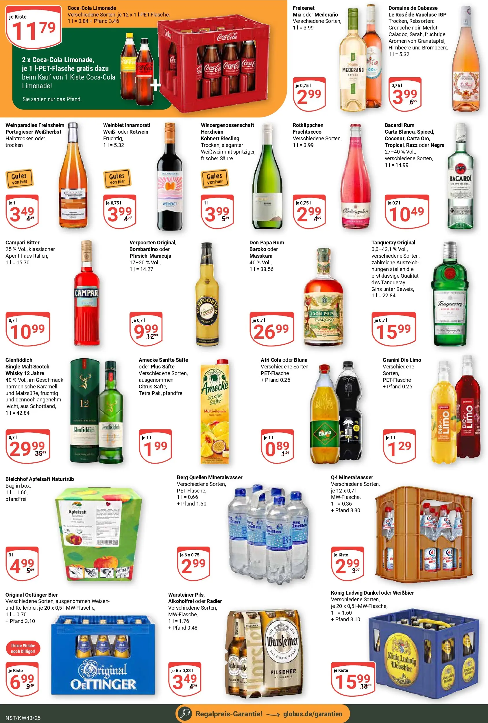 Globus prospekt Neustadt	 (ab 19.10.2025) » Angebote online | Seite: 5 | Produkte: Weißbier, Campari, Mineralwasser, Rotkäppchen
