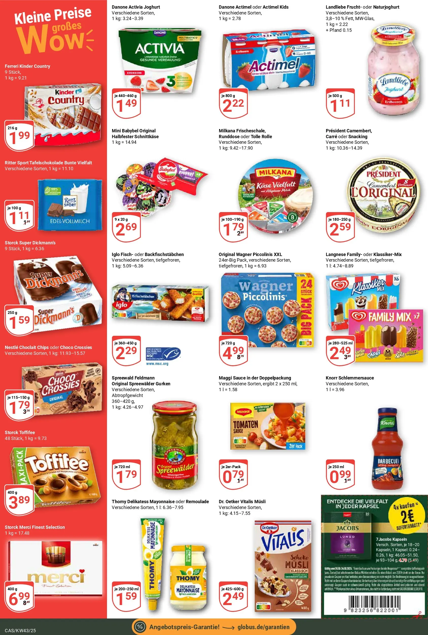 Globus prospekt Castrop-Rauxel	 (ab 19.10.2025) » Angebote online | Seite: 2 | Produkte: Activia, Maggi, Käse, Fischstabchen