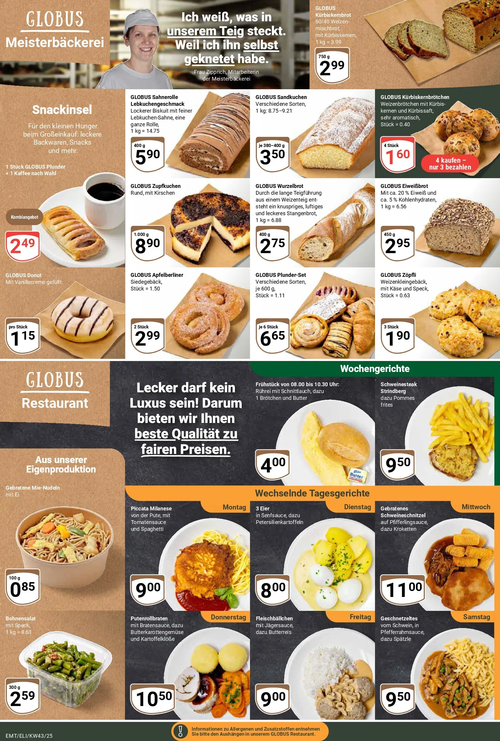 Globus prospekt Erfurt-Linderbach	 (ab 19.10.2025) » Angebote online | Seite: 9 | Produkte: Kaffee, Kirschen, Kürbis, Uhr