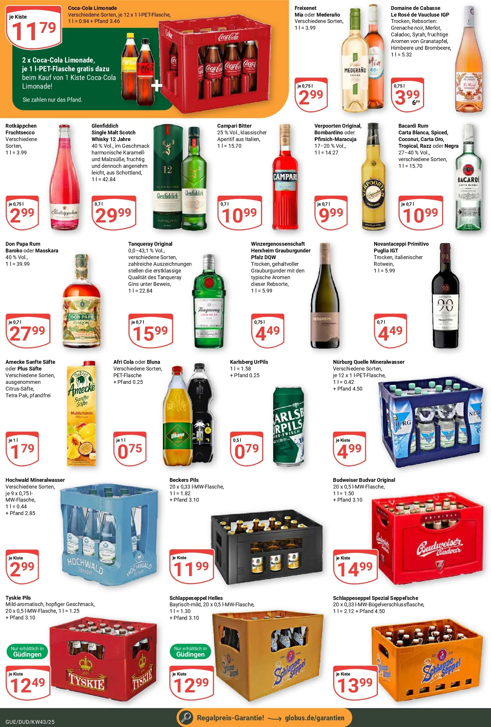 Globus prospekt Saarbrücken-Dudweiler	 (ab 19.10.2025) » Angebote online | Seite: 5 | Produkte: Whisky, Limonade, Mineralwasser, Himbeere
