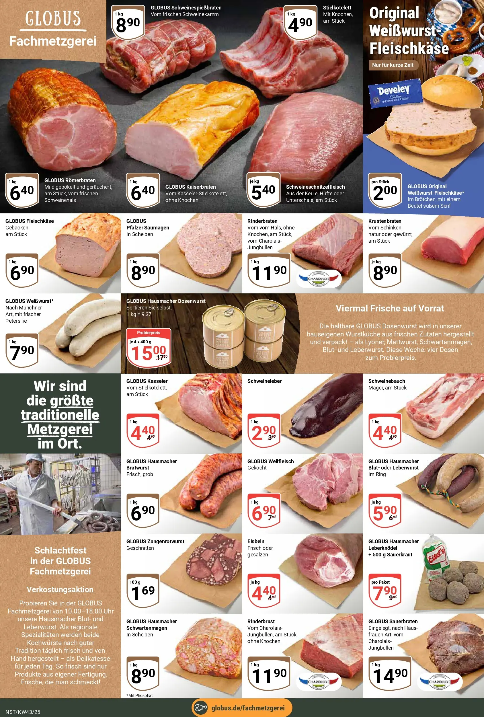 Globus prospekt Neustadt	 (ab 19.10.2025) » Angebote online | Seite: 12 | Produkte: Rinderbraten, Schweinebauch, Petersilie, Uhr
