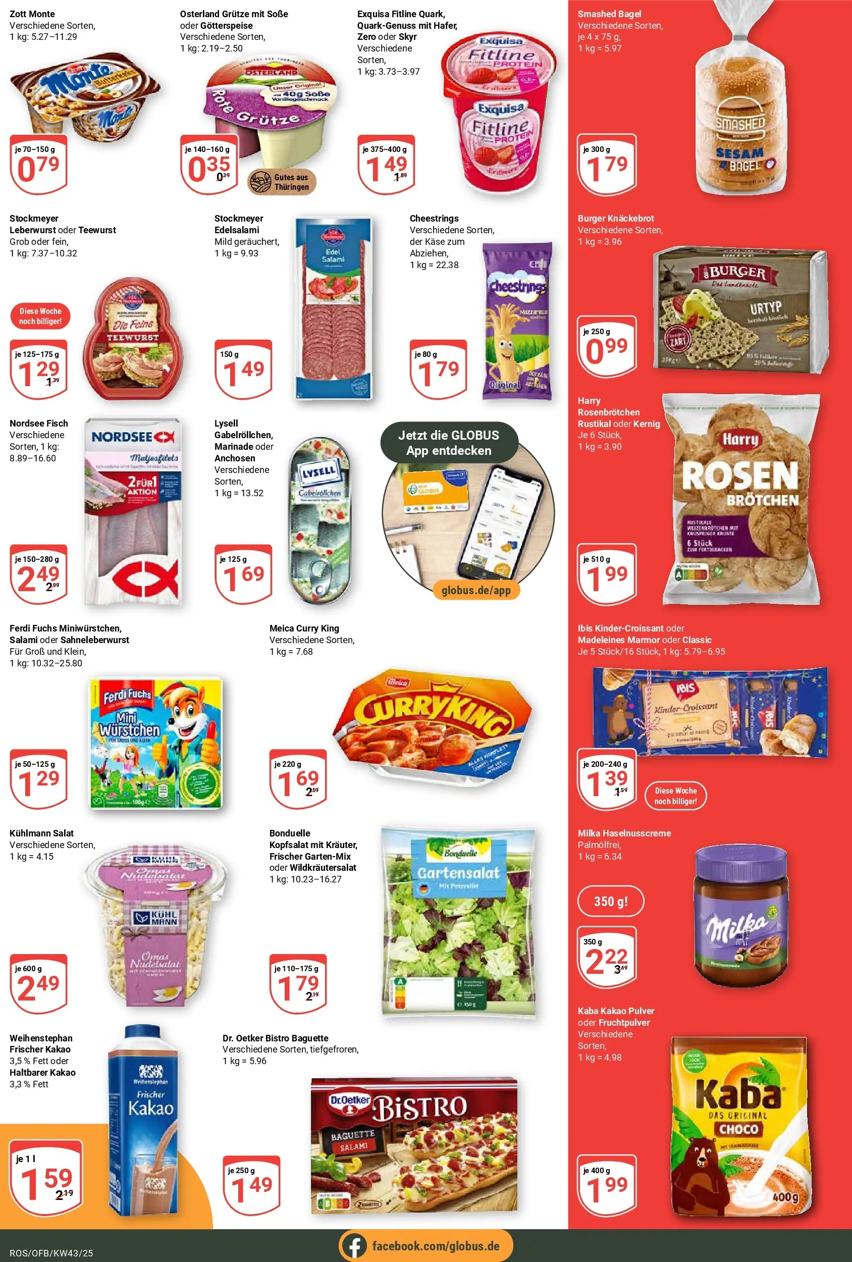 Globus prospekt Lambrechtshagen	 (ab 19.10.2025) » Angebote online | Seite: 3 | Produkte: Mozzarella, Baguette, Soße, Petersilie