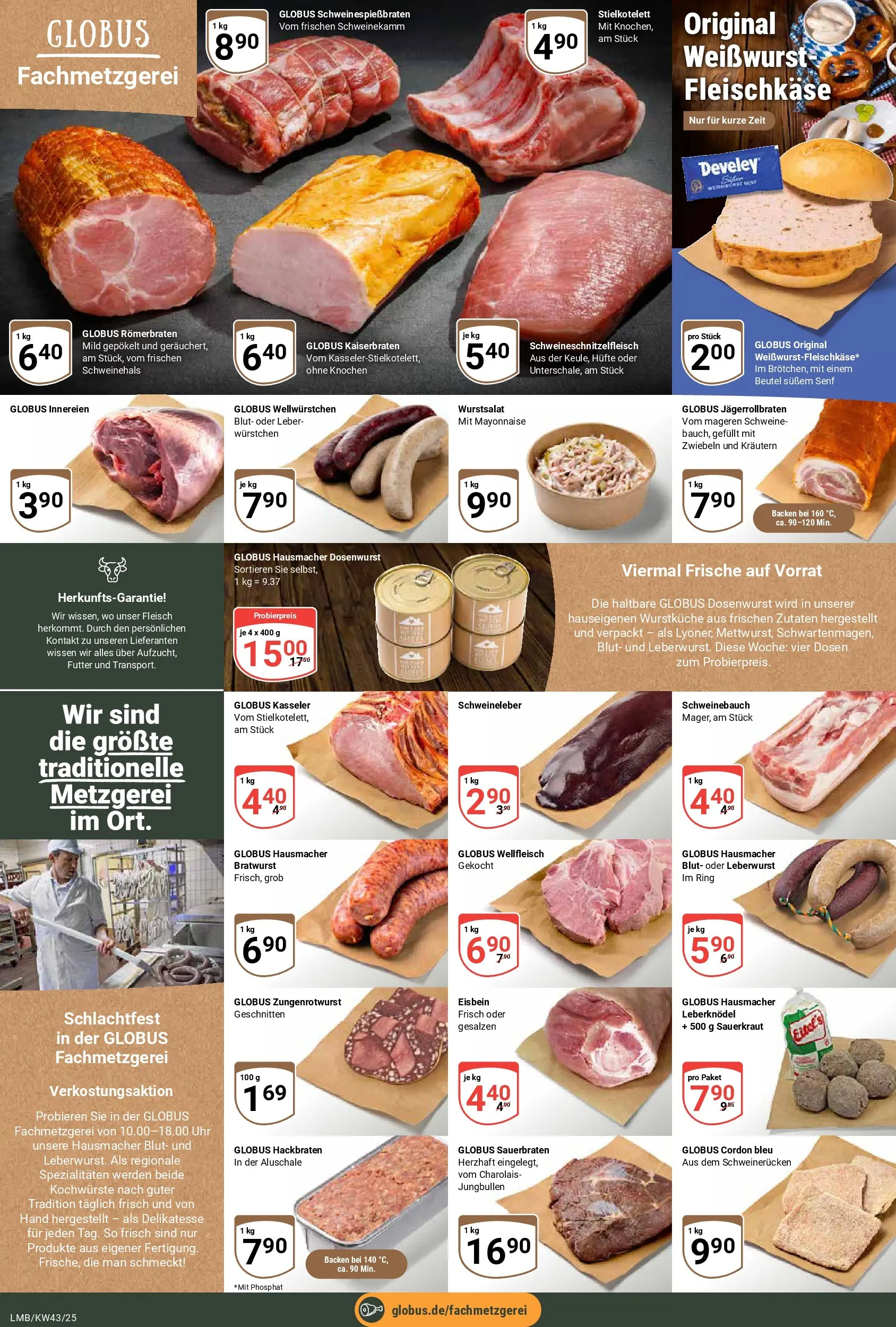 Globus prospekt Limburg	 (ab 19.10.2025) » Angebote online | Seite: 10 | Produkte: Schweinebauch, Mayonnaise, Schweinerucken, Fleisch