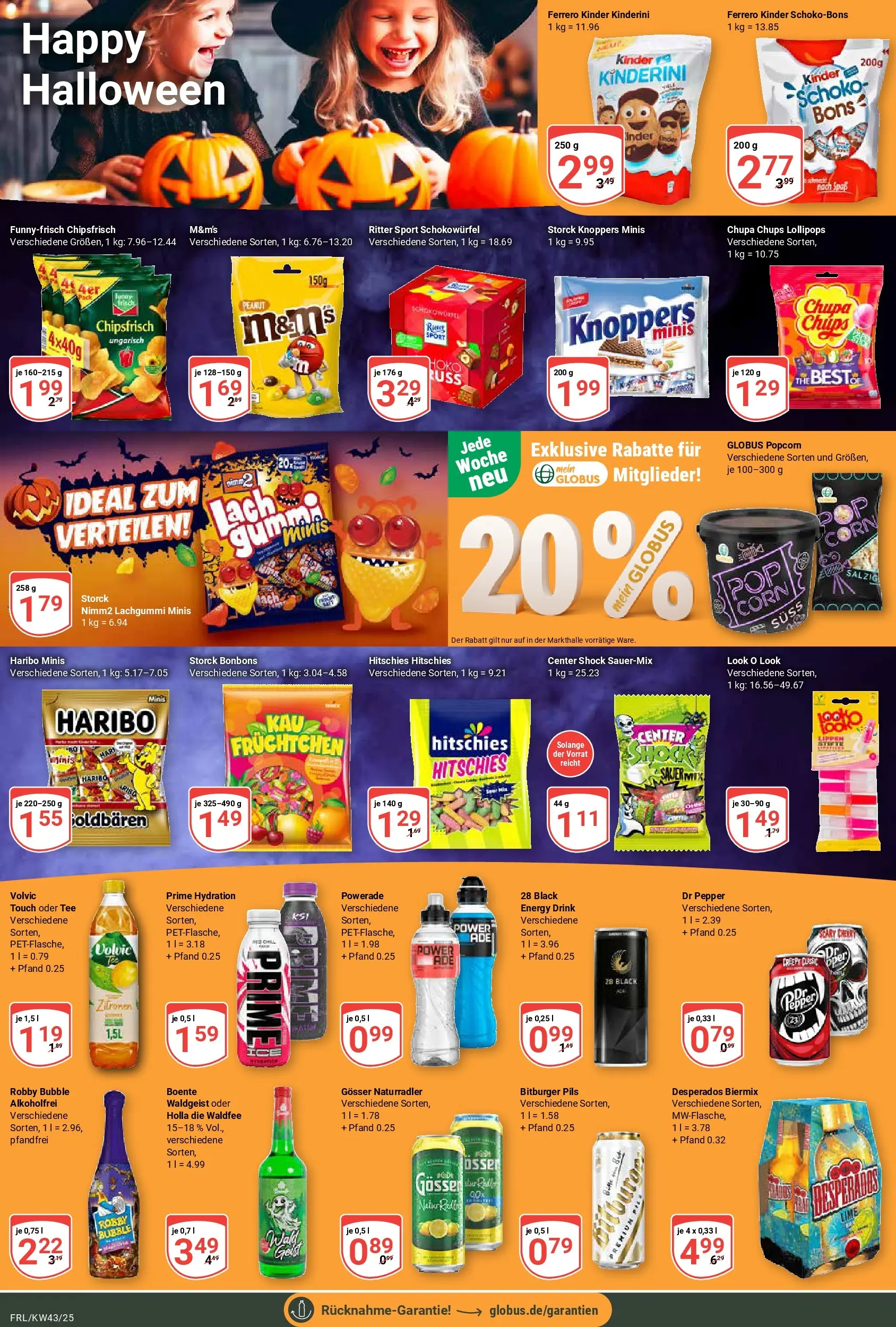 Globus prospekt Freilassing	 (ab 19.10.2025) » Angebote online | Seite: 16 | Produkte: Haribo, Energy, Pils, Desperados