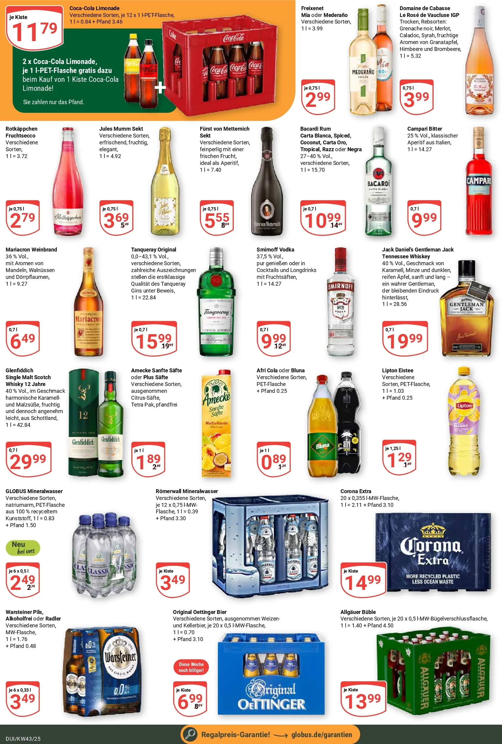 Globus prospekt Duisburg	 (ab 19.10.2025) » Angebote online | Seite: 3 | Produkte: Rum, Fruchtsecco, Radler, Warsteiner