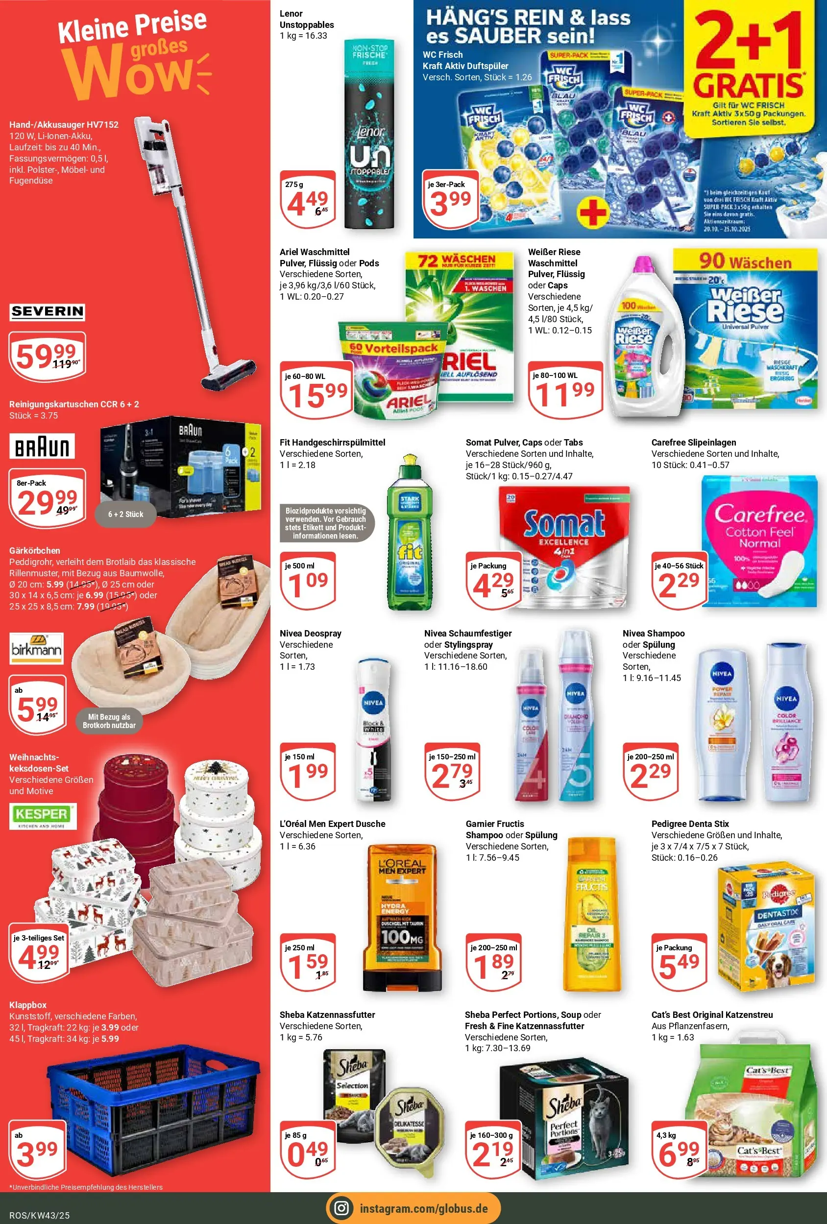 Globus prospekt Lambrechtshagen	 (ab 19.10.2025) » Angebote online | Seite: 6 | Produkte: Dusche, Shampoo, Deospray, Pedigree