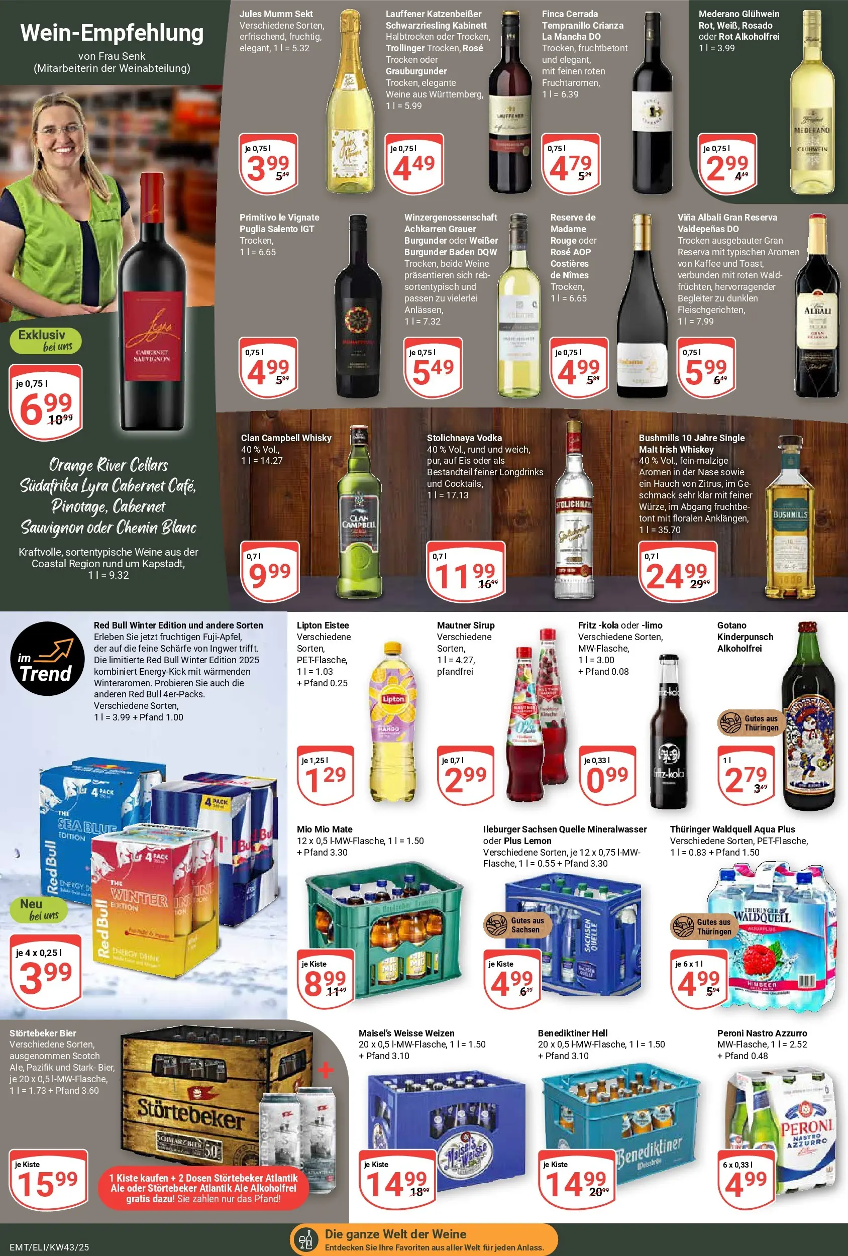 Globus prospekt Erfurt-Linderbach	 (ab 19.10.2025) » Angebote online | Seite: 17 | Produkte: Rouge, Mio mio mate, Vodka, Whiskey