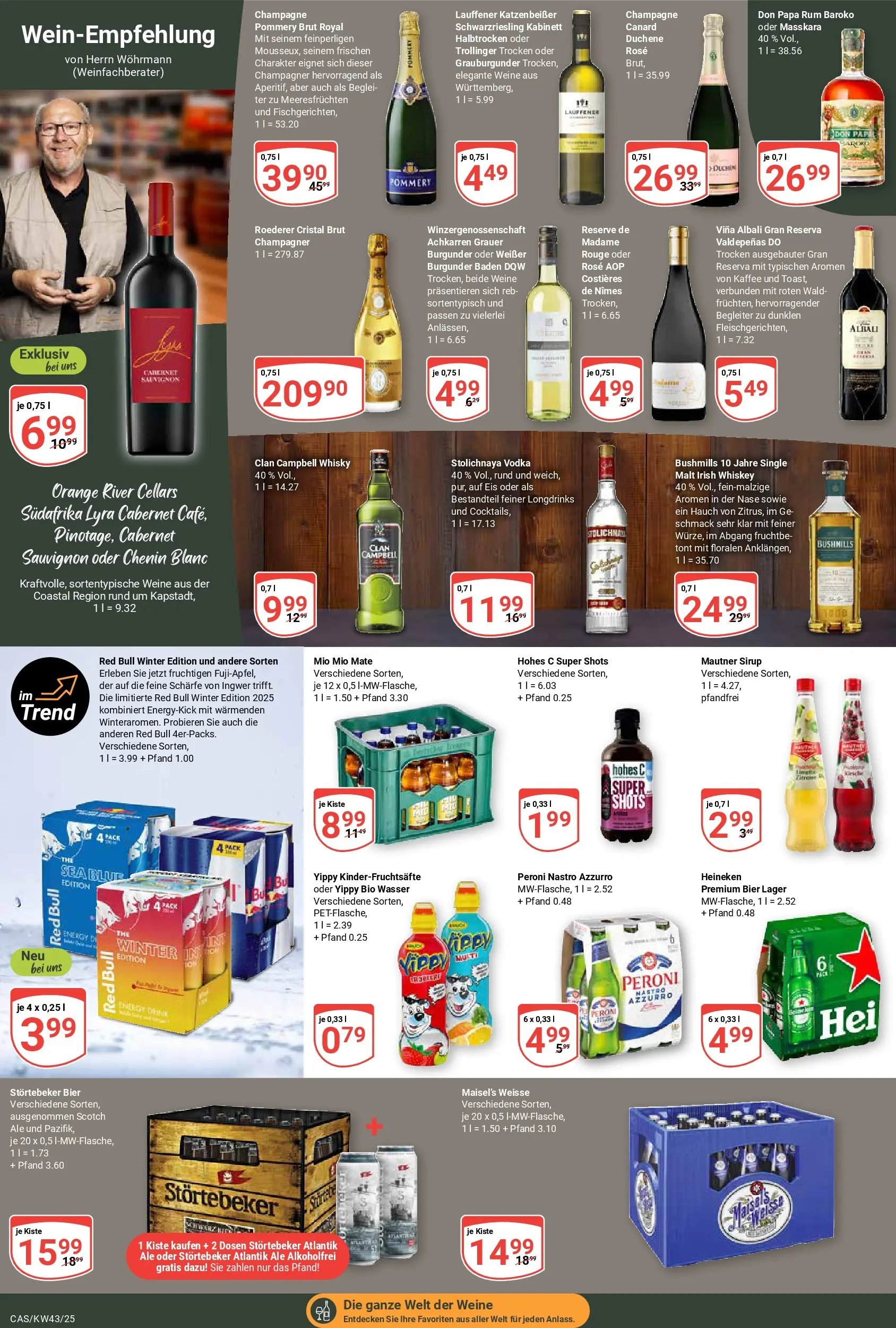 Globus prospekt Castrop-Rauxel	 (ab 19.10.2025) » Angebote online | Seite: 15 | Produkte: Heineken, Wasser, Vodka, Eis