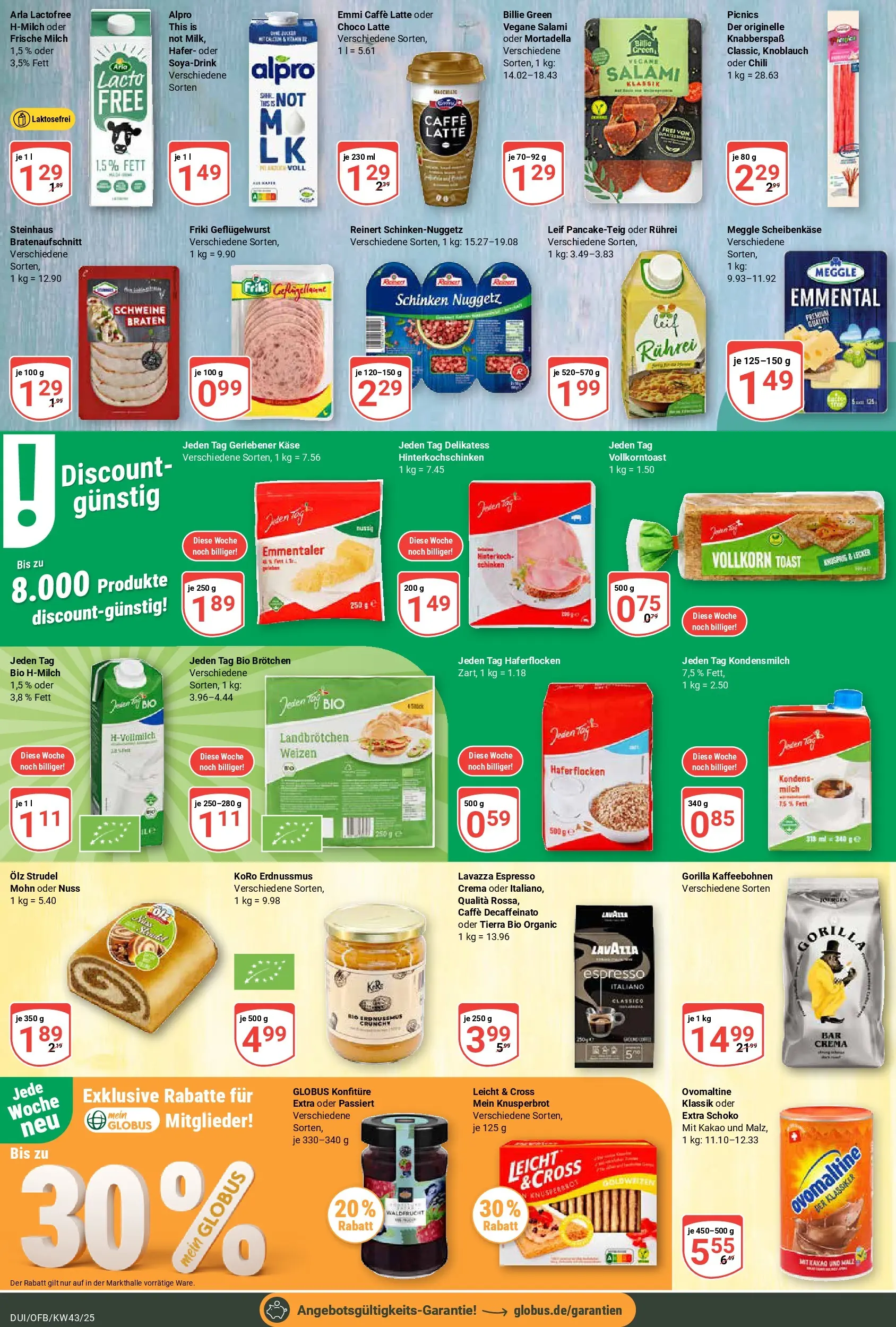 Globus prospekt Duisburg	 (ab 19.10.2025) » Angebote online | Seite: 11 | Produkte: Ovomaltine, Käse, Toast, Alpro
