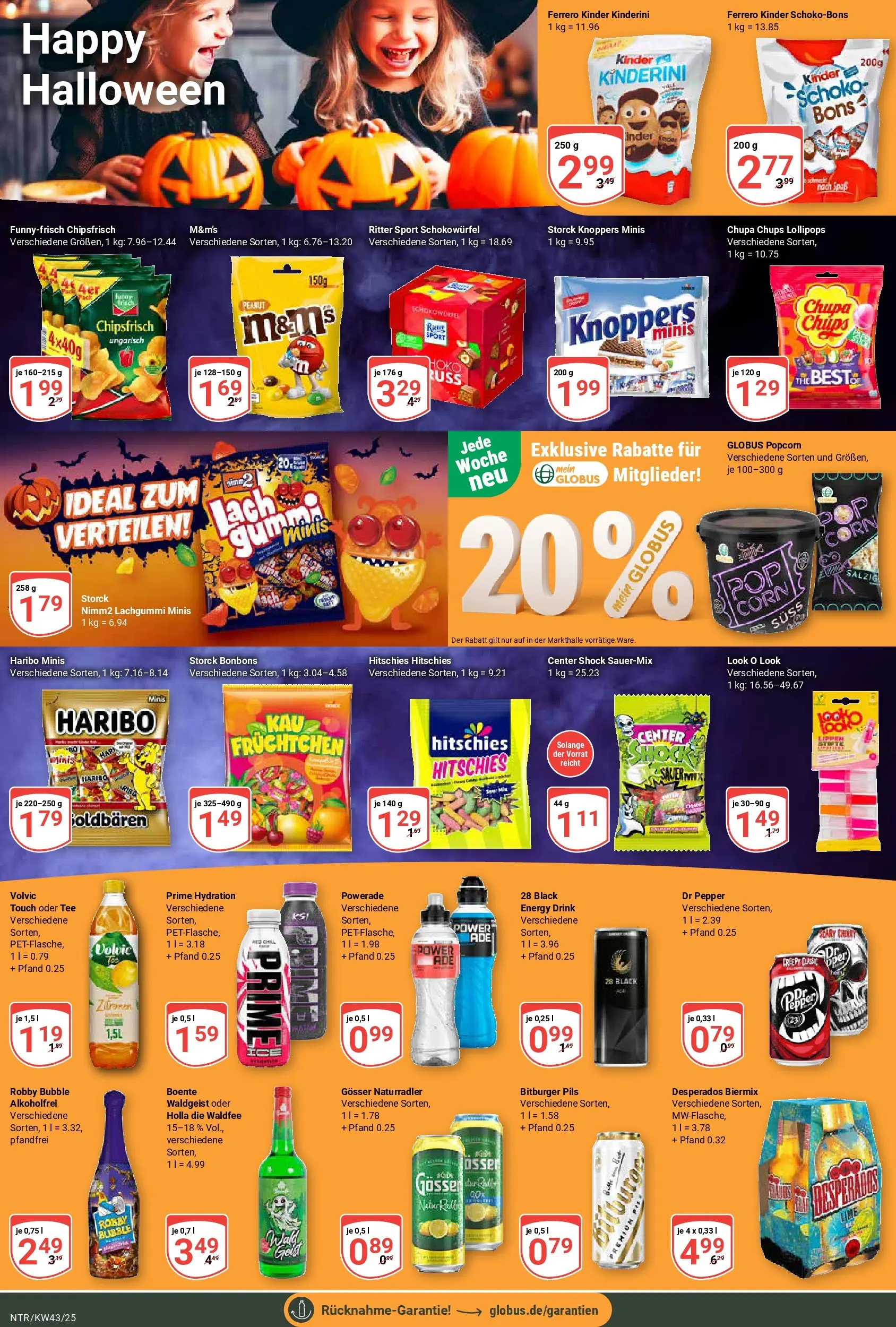 Globus prospekt Neutraubling	 (ab 19.10.2025) » Angebote online | Seite: 15 | Produkte: Bitburger, Haribo, Energy, Desperados