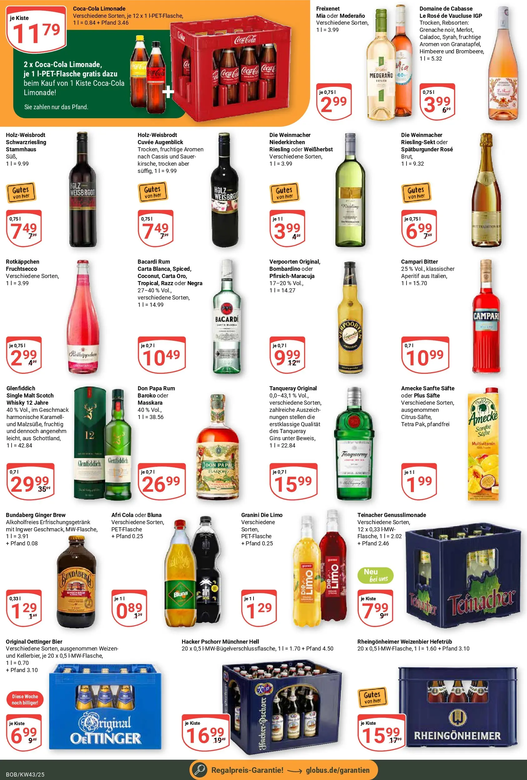 Globus prospekt Bobenheim-Roxheim	 (ab 19.10.2025) » Angebote online | Seite: 3 | Produkte: Bacardi, Freixenet, Bier, Himbeere
