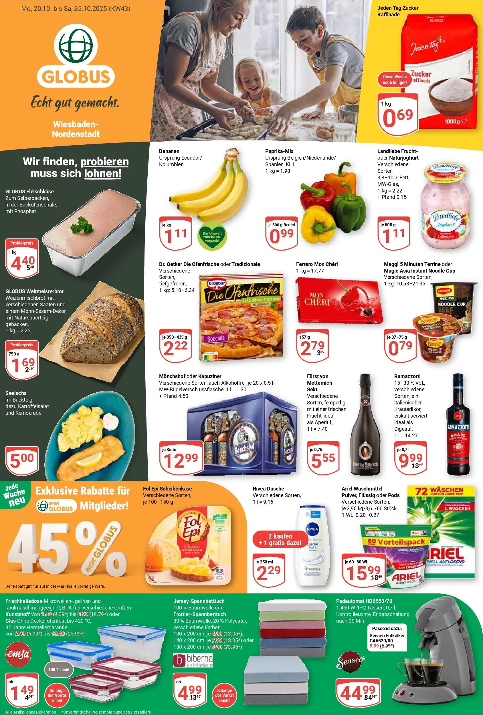 Globus prospekt Wiesbaden-Nordenstadt	 (ab 19.10.2025) » Angebote online | Seite: 1 | Produkte: Maggi, Creme, Ramazzotti, Maggi 5 minuten terrine