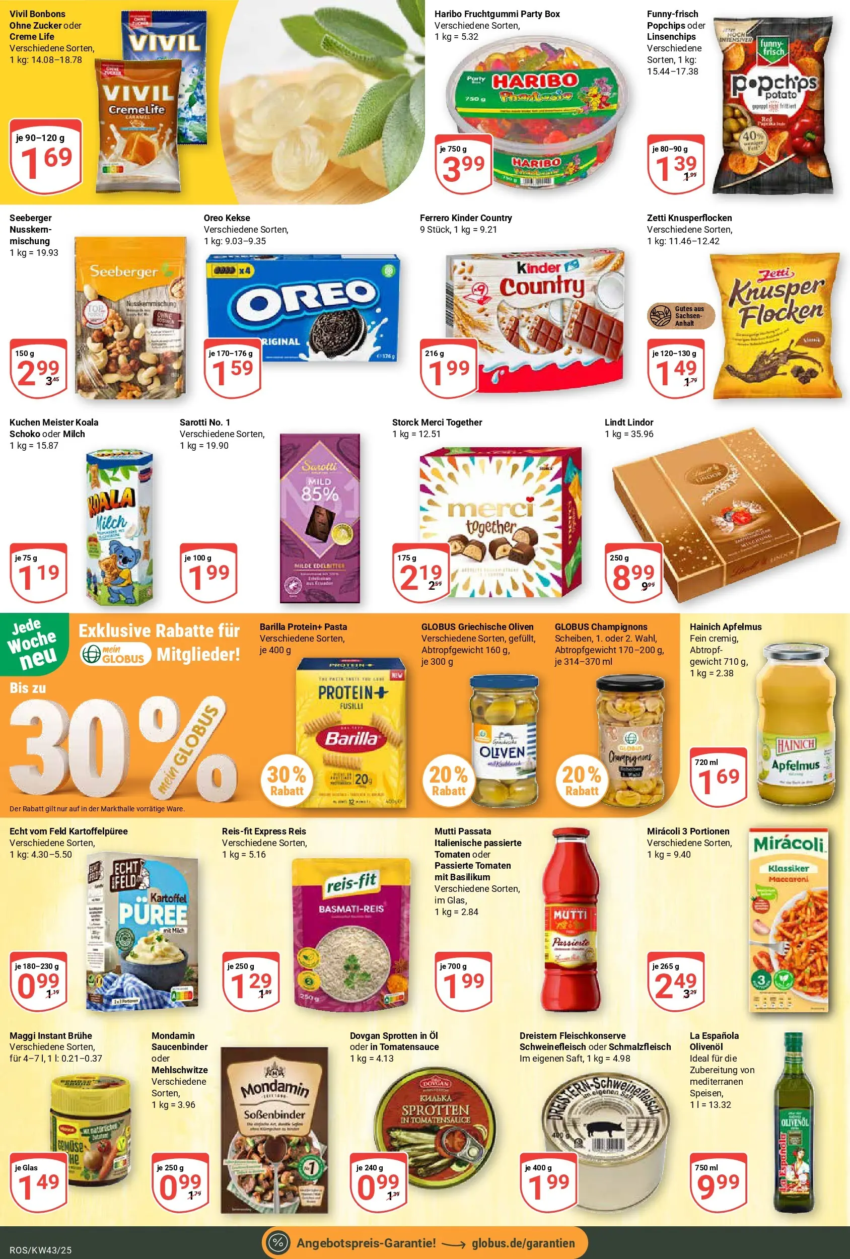 Globus prospekt Lambrechtshagen	 (ab 19.10.2025) » Angebote online | Seite: 17 | Produkte: Basmatireis, Milch, Zucker, Flocken
