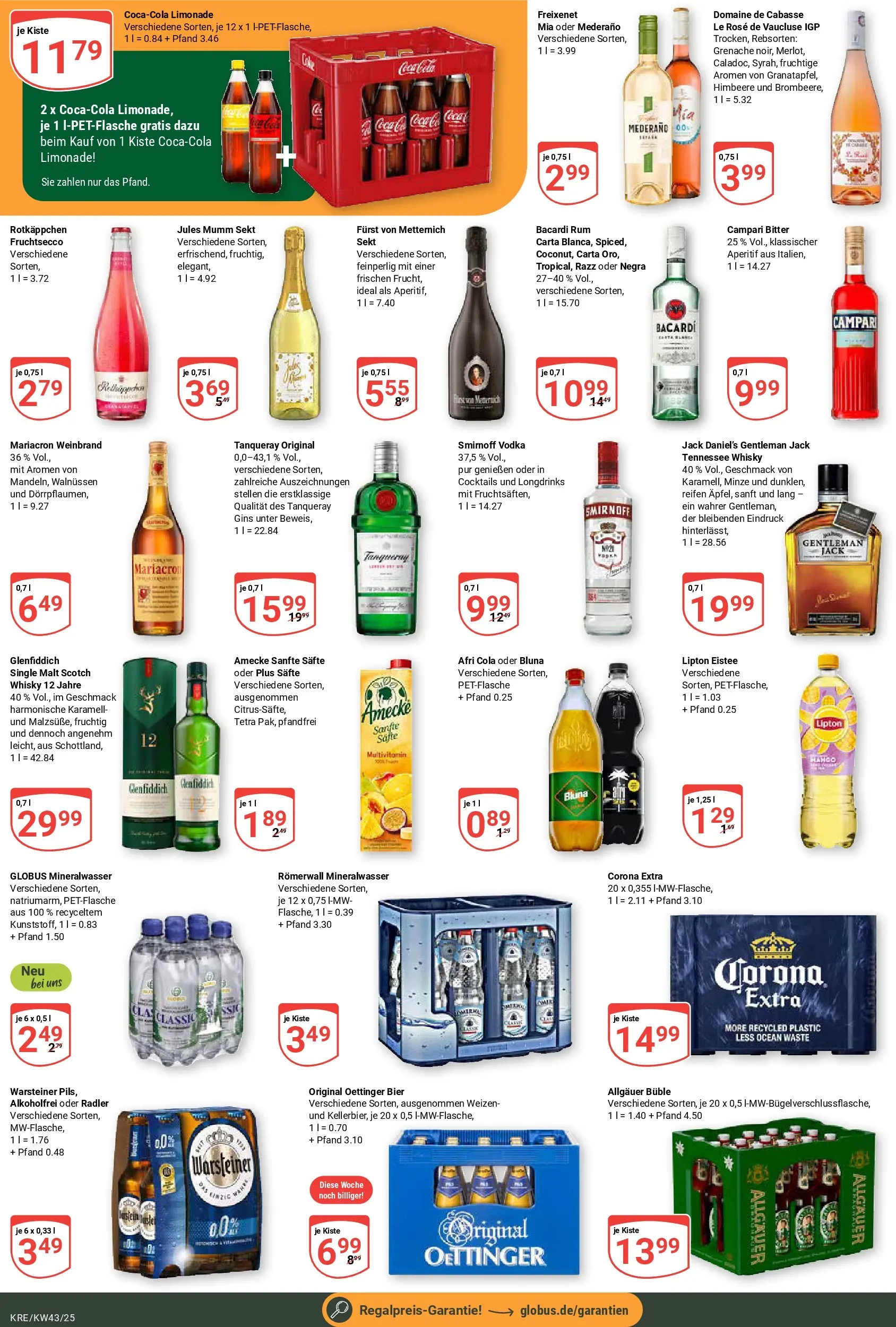 Globus prospekt Krefeld	 (ab 19.10.2025) » Angebote online | Seite: 3 | Produkte: Furst von metternich, Fruchtsecco, Warsteiner, Vodka