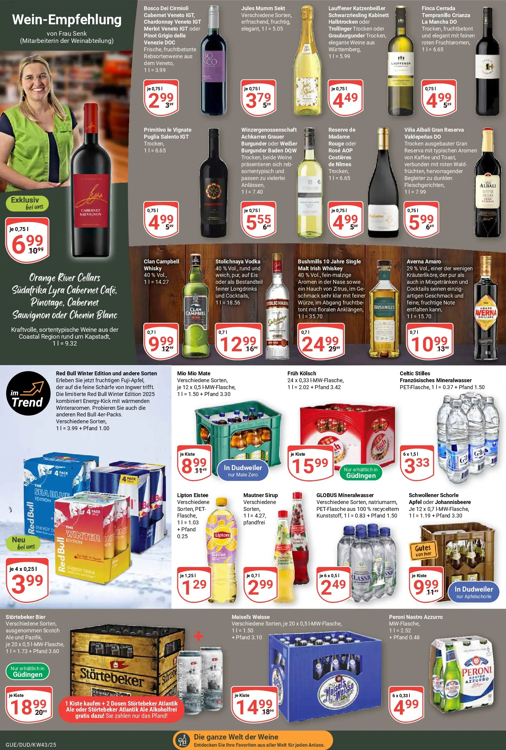 Globus prospekt Saarbrücken-Dudweiler	 (ab 19.10.2025) » Angebote online | Seite: 20 | Produkte: Mumm sekt, Rouge, Mio mio mate, Sirup