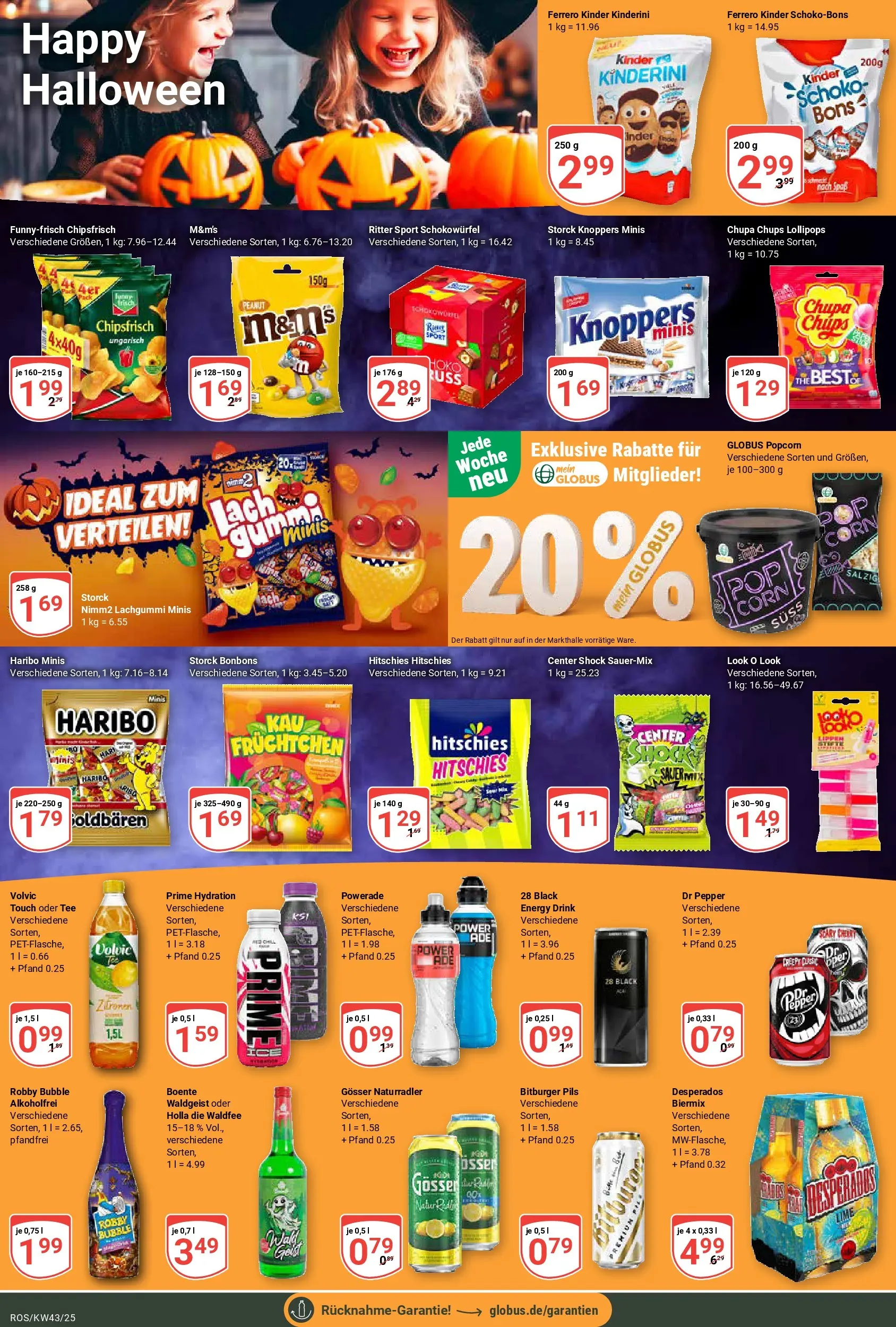 Globus prospekt Lambrechtshagen	 (ab 19.10.2025) » Angebote online | Seite: 18 | Produkte: Energy, Pils, Powerade, Tee