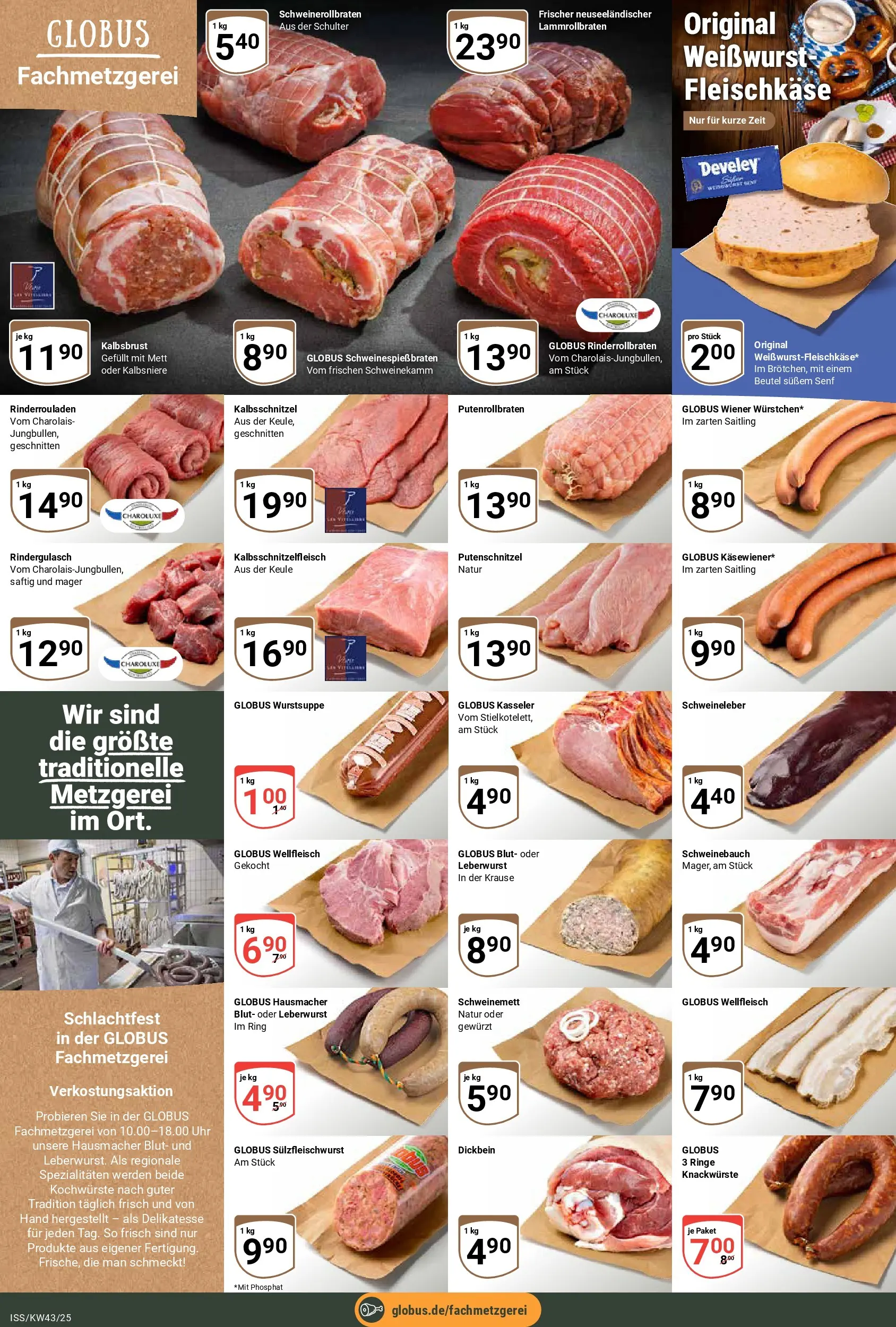 Globus prospekt Isserstedt	 (ab 19.10.2025) » Angebote online | Seite: 9 | Produkte: Rinderrouladen, Rindergulasch, Schweinebauch, Putenschnitzel