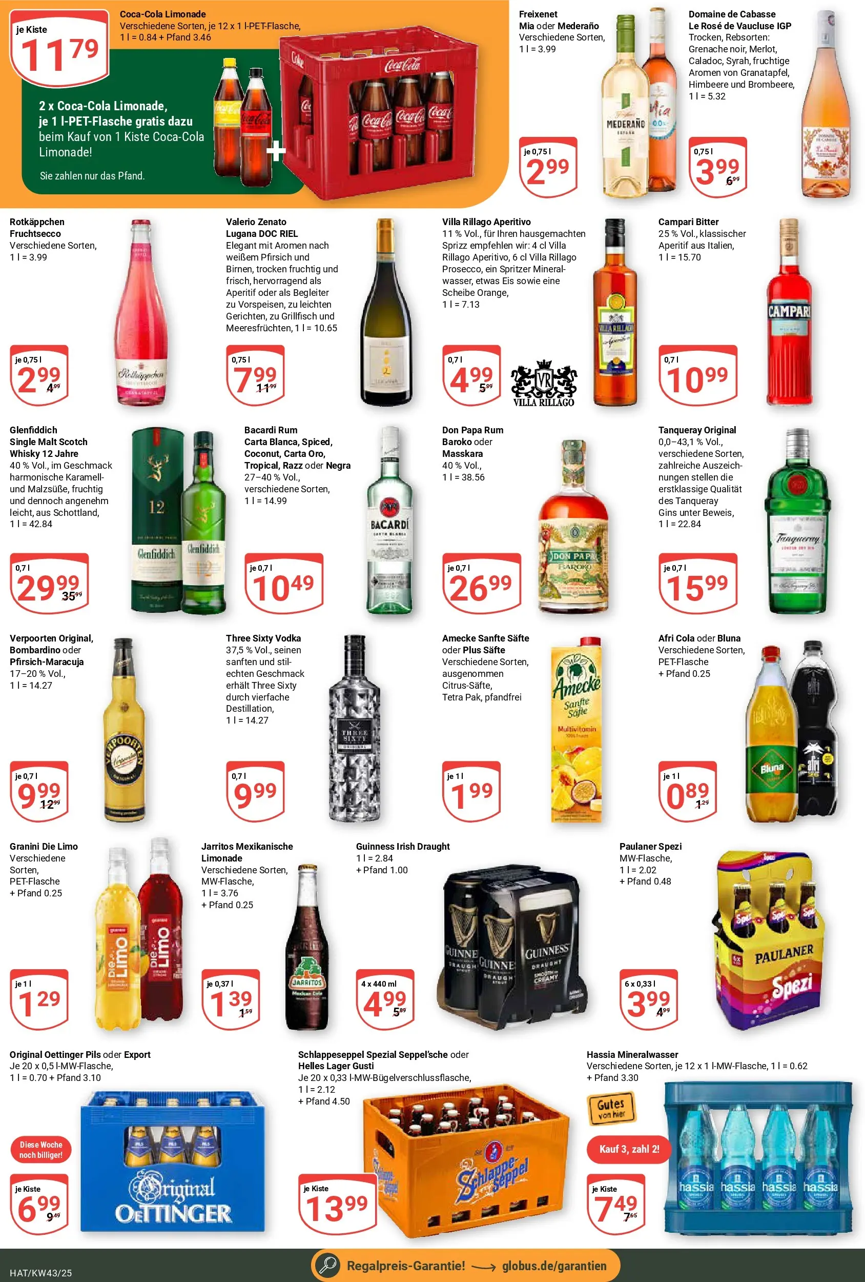 Globus prospekt Hattersheim	 (ab 19.10.2025) » Angebote online | Seite: 5 | Produkte: Cola, Campari, Rum, Oettinger