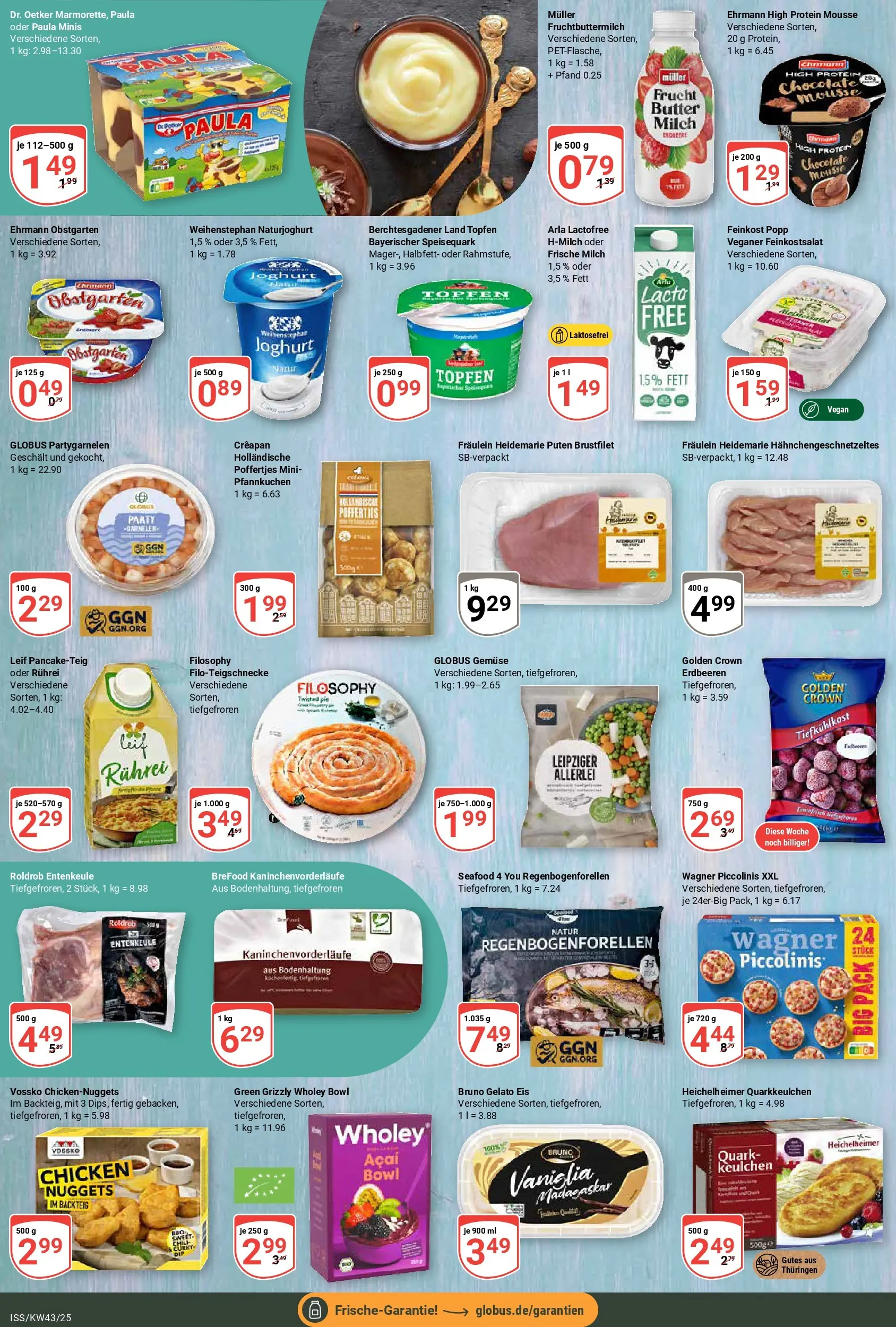 Globus prospekt Isserstedt	 (ab 19.10.2025) » Angebote online | Seite: 11 | Produkte: Joghurt, Pfannkuchen, Gemüse, Piccolinis