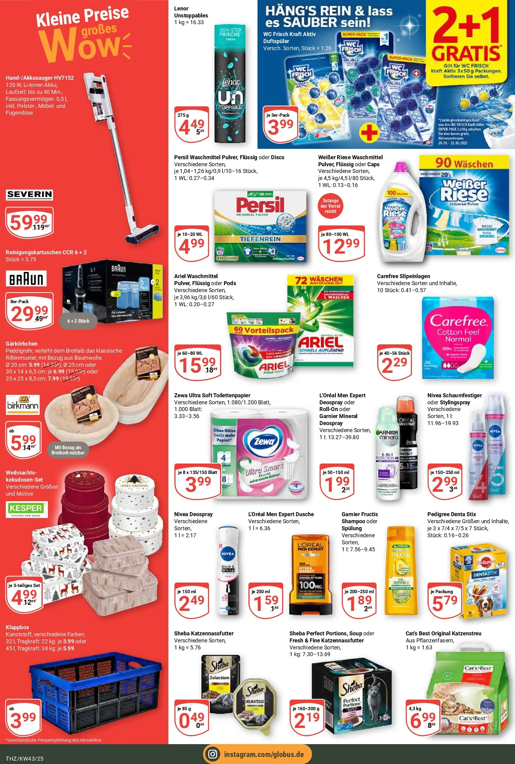 Globus prospekt Zeitz	 (ab 19.10.2025) » Angebote online | Seite: 4 | Produkte: Ariel, Spülung, Pedigree, Persil