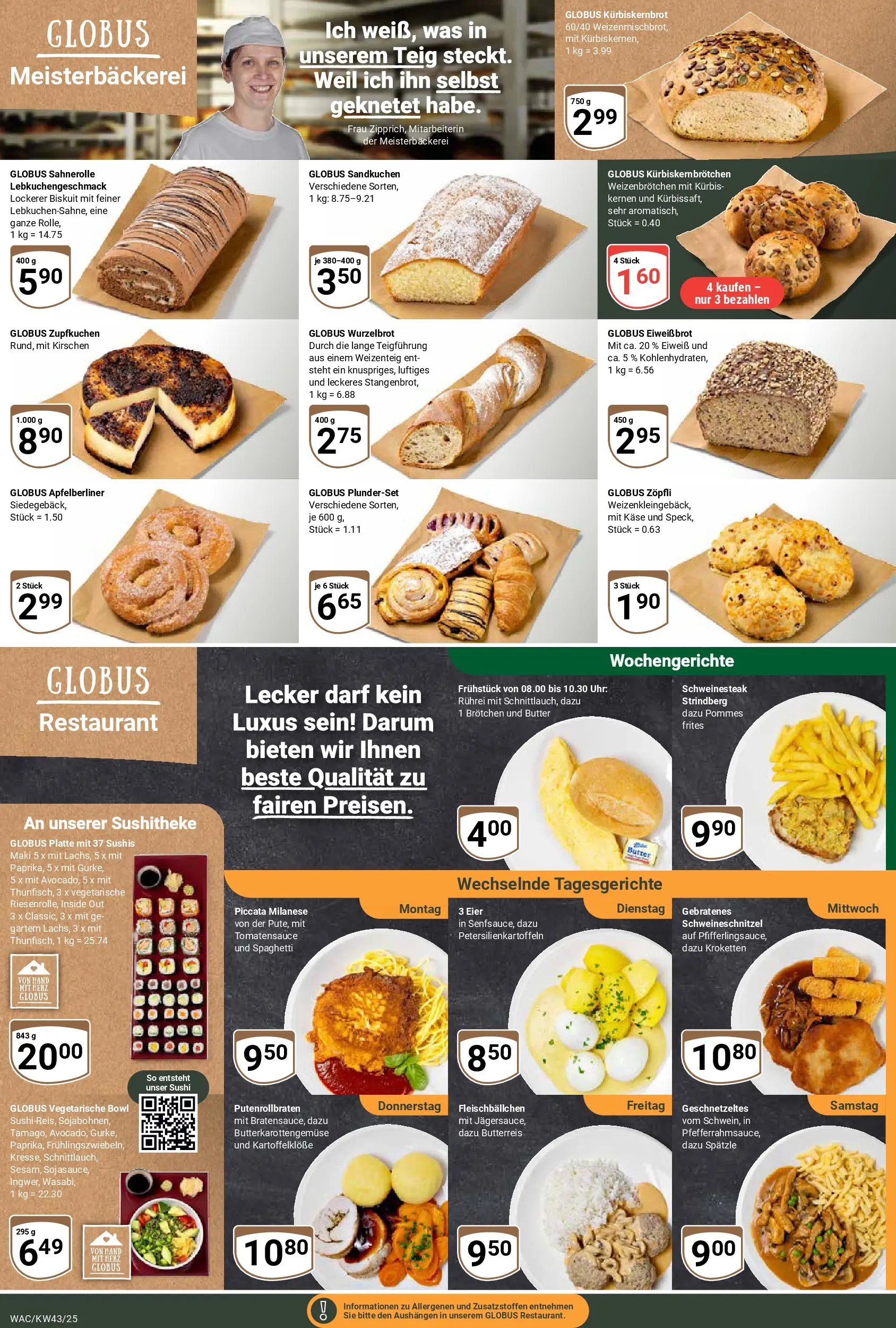 Globus prospekt Markkleeberg	 (ab 19.10.2025) » Angebote online | Seite: 8 | Produkte: Butter, Käse, Pommes, Uhr