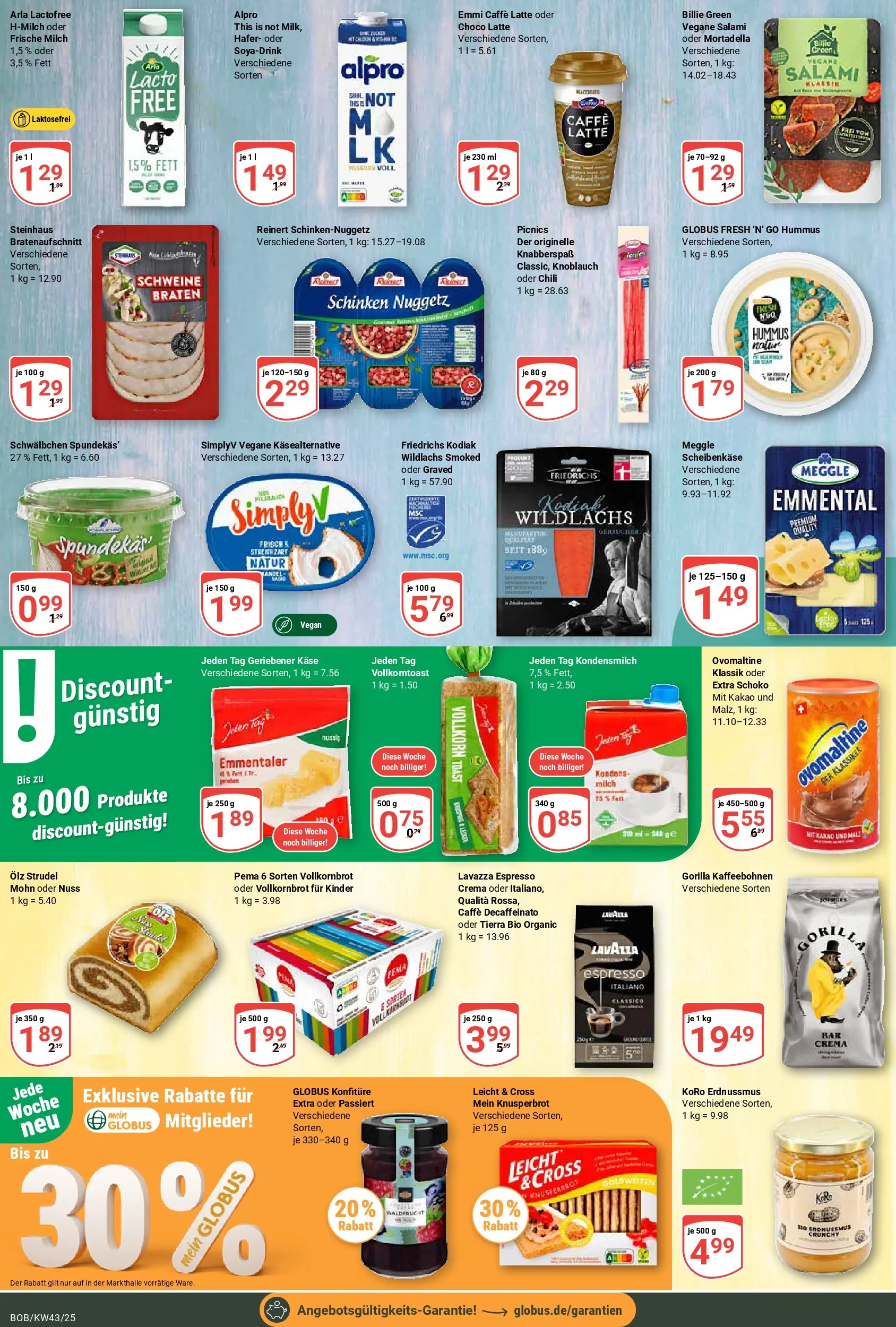 Globus prospekt Bobenheim-Roxheim	 (ab 19.10.2025) » Angebote online | Seite: 13 | Produkte: Ovomaltine, Milch, Käse, Nüsse