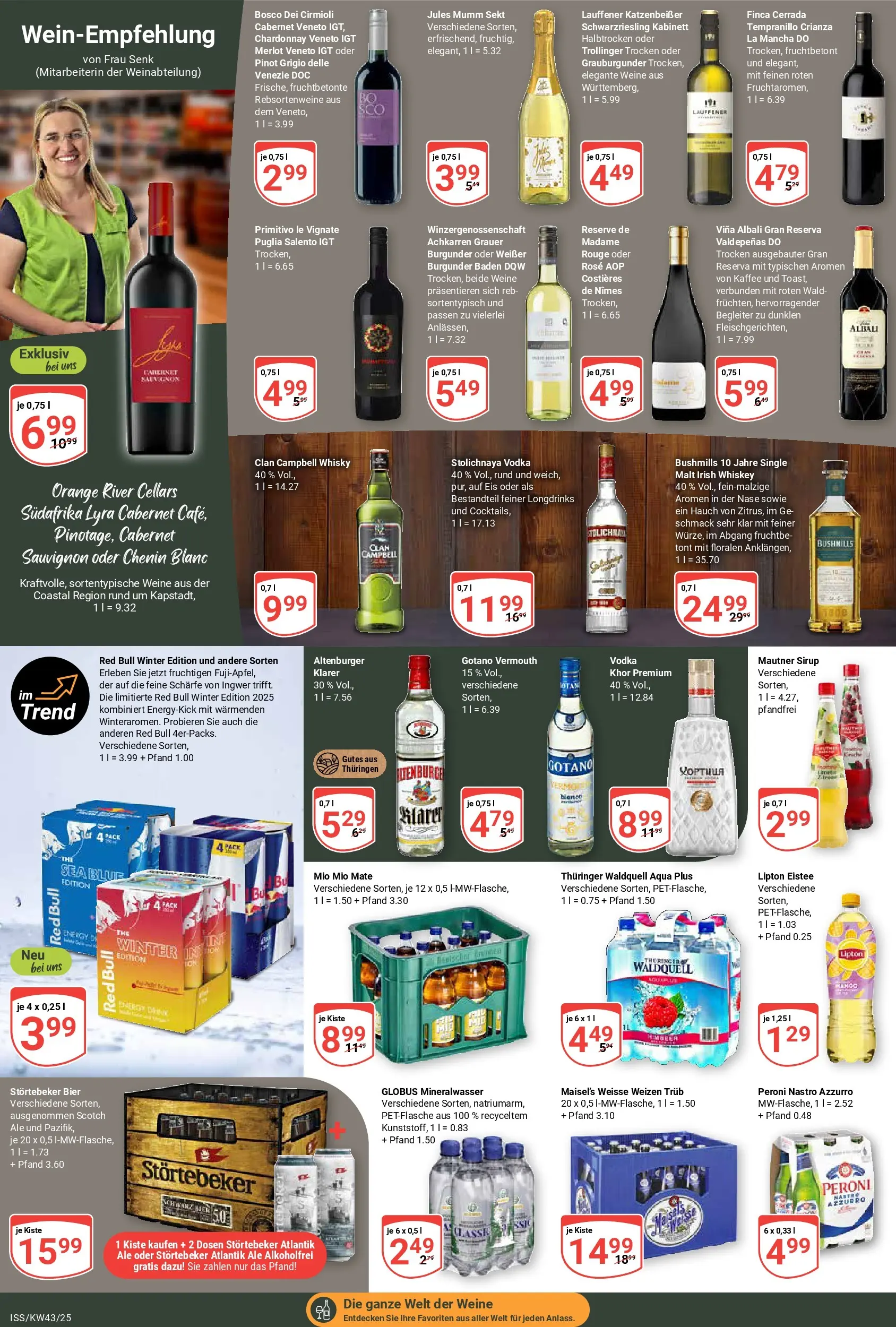 Globus prospekt Isserstedt	 (ab 19.10.2025) » Angebote online | Seite: 17 | Produkte: Whisky, Mumm sekt, Red bull, Vodka