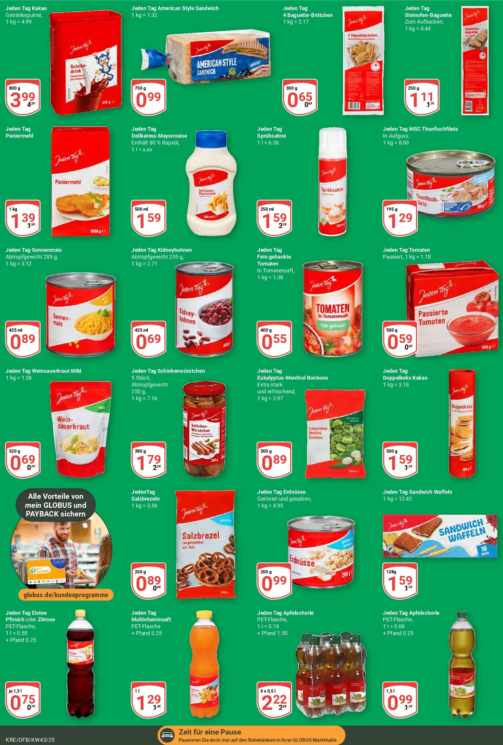 Globus prospekt Krefeld	 (ab 19.10.2025) » Angebote online | Seite: 13 | Produkte: Erdnüsse, Waffeln, Mayonnaise, Zitrone