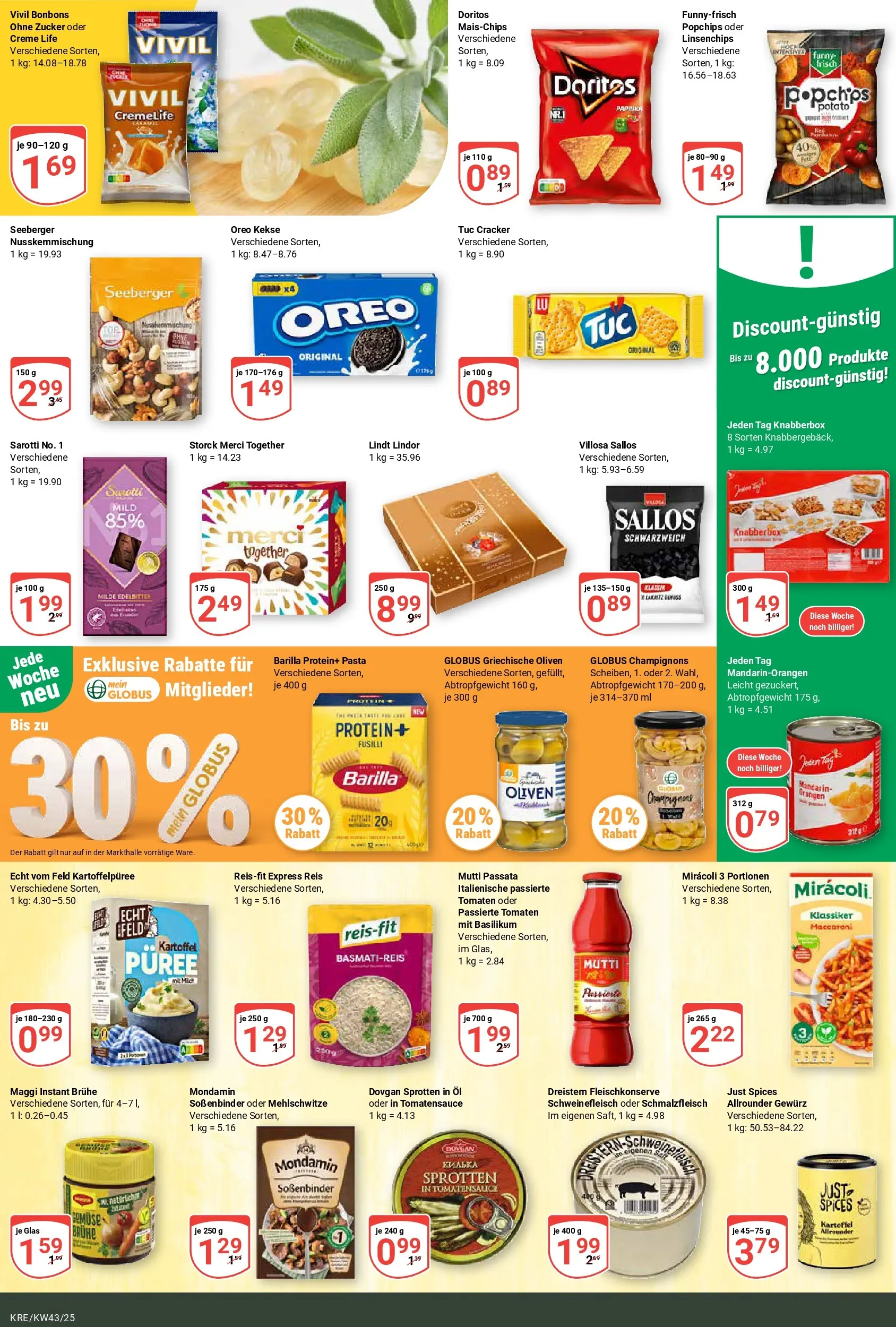 Globus prospekt Krefeld	 (ab 19.10.2025) » Angebote online | Seite: 15 | Produkte: Merci, Öl, Gemüse, Kekse