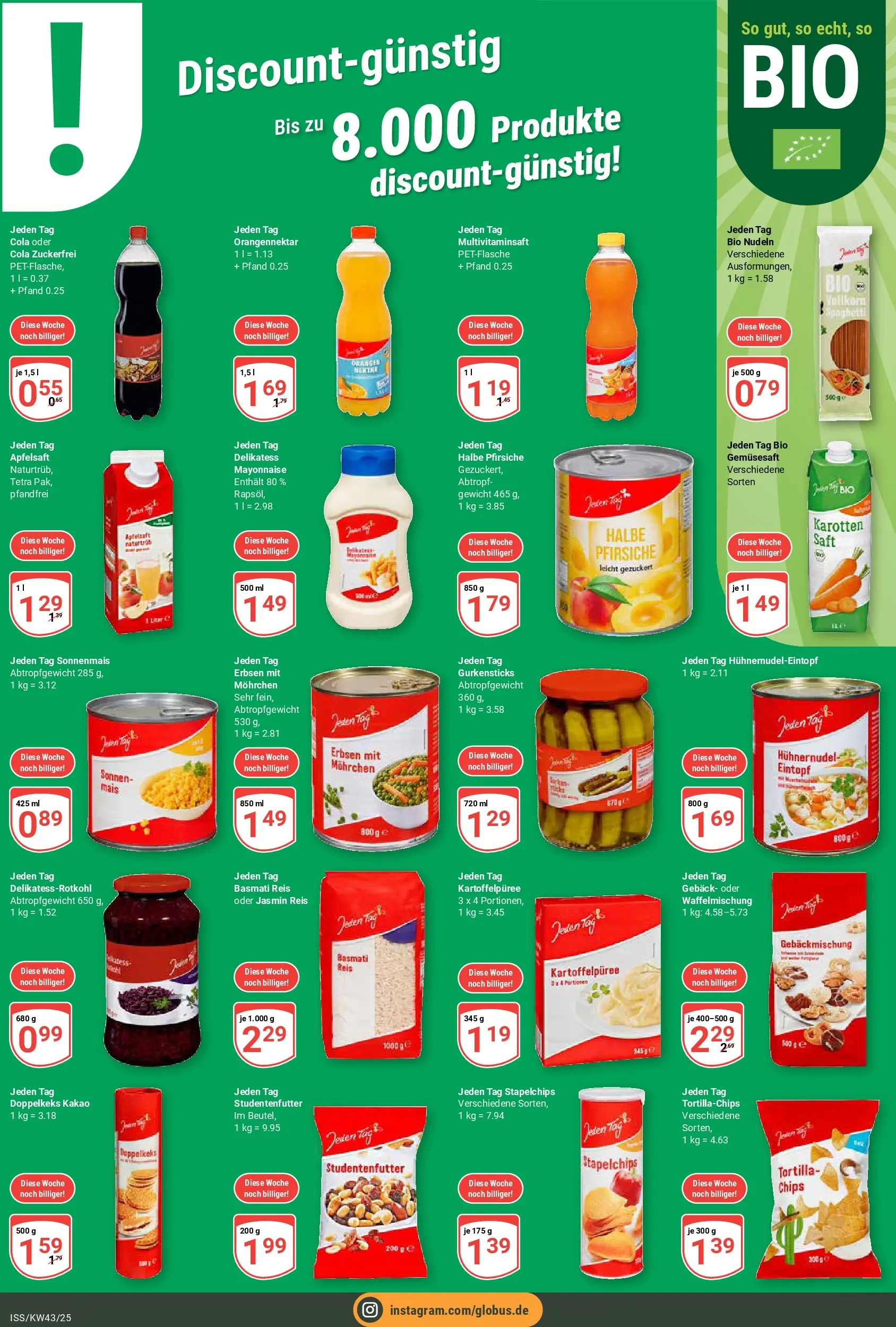 Globus prospekt Isserstedt	 (ab 19.10.2025) » Angebote online | Seite: 22 | Produkte: Gewicht, Cola, Saft, Chips