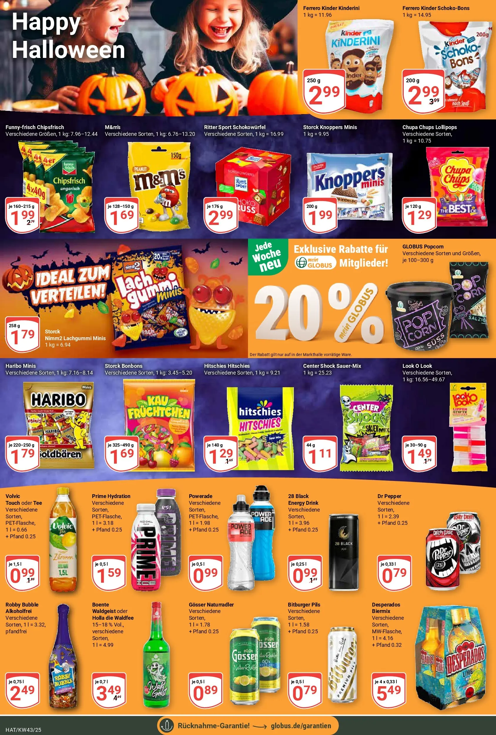 Globus prospekt Hattersheim	 (ab 19.10.2025) » Angebote online | Seite: 21 | Produkte: Bitburger, Pils, M&M's, Desperados
