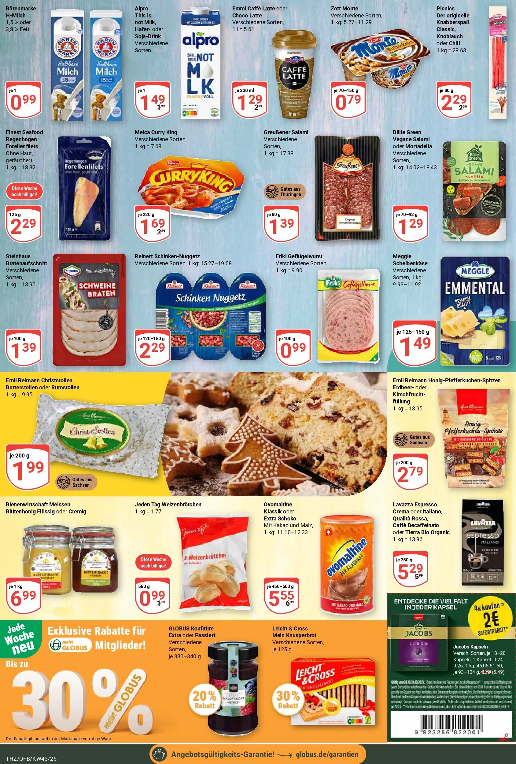 Globus prospekt Zeitz	 (ab 19.10.2025) » Angebote online | Seite: 14 | Produkte: Lavazza, Milch, Knoblauch, Chili