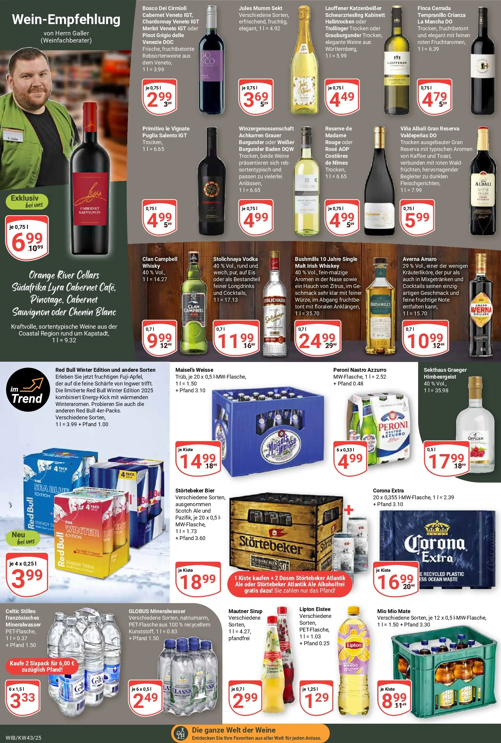 Globus prospekt Wiesbaden-Nordenstadt	 (ab 19.10.2025) » Angebote online | Seite: 20 | Produkte: Whisky, Kaffee, Merlot, Eis
