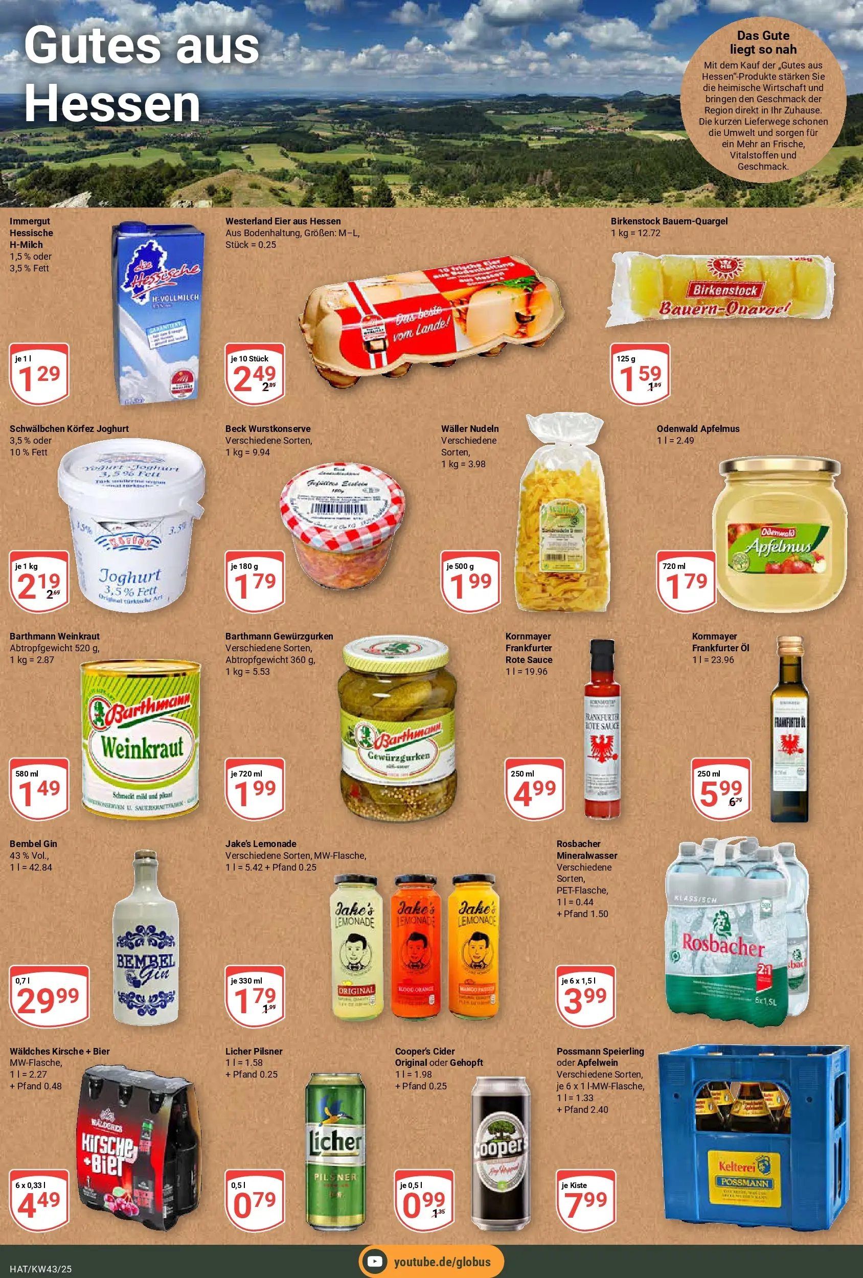 Globus prospekt Hattersheim	 (ab 19.10.2025) » Angebote online | Seite: 22 | Produkte: Eier, Öl, Nudeln, Gin