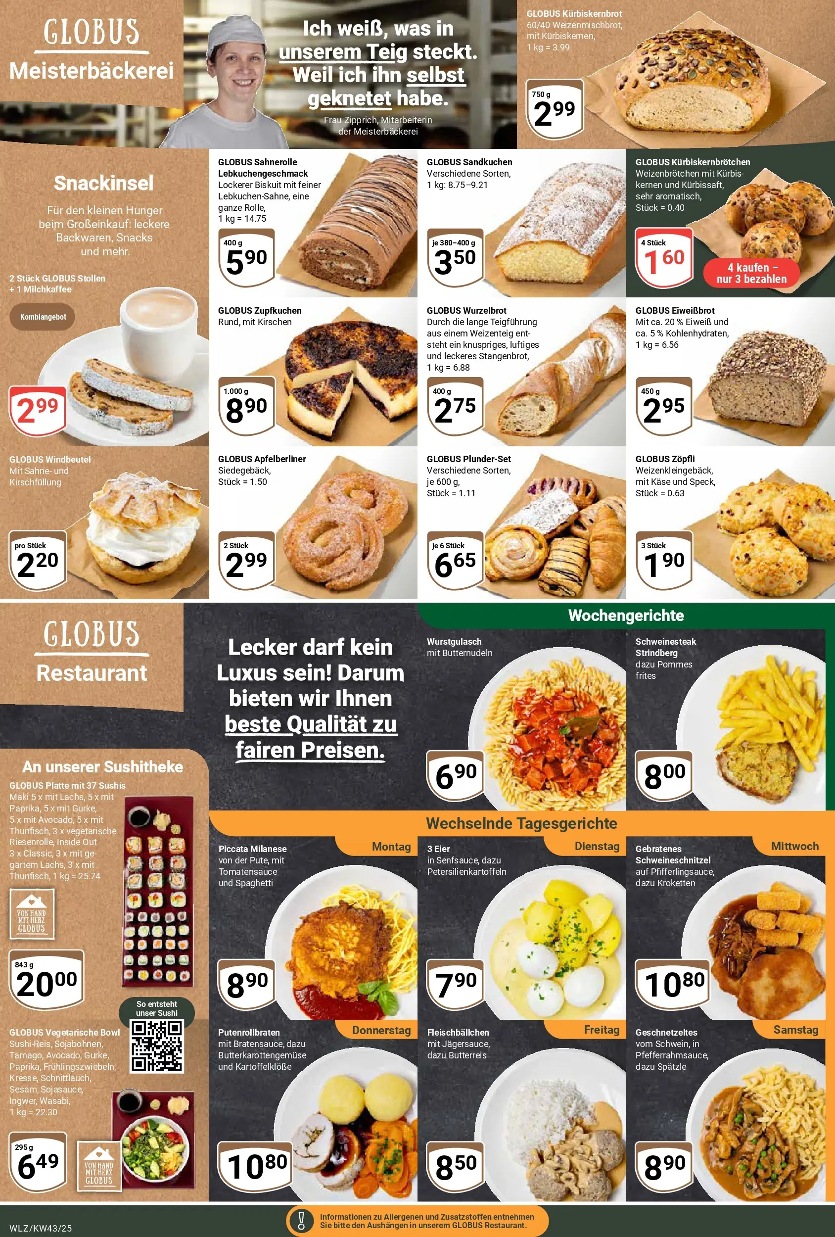 Globus prospekt Weischlitz	 (ab 19.10.2025) » Angebote online | Seite: 8 | Produkte: Eier, Pommes frites, Kirschen, Sahne