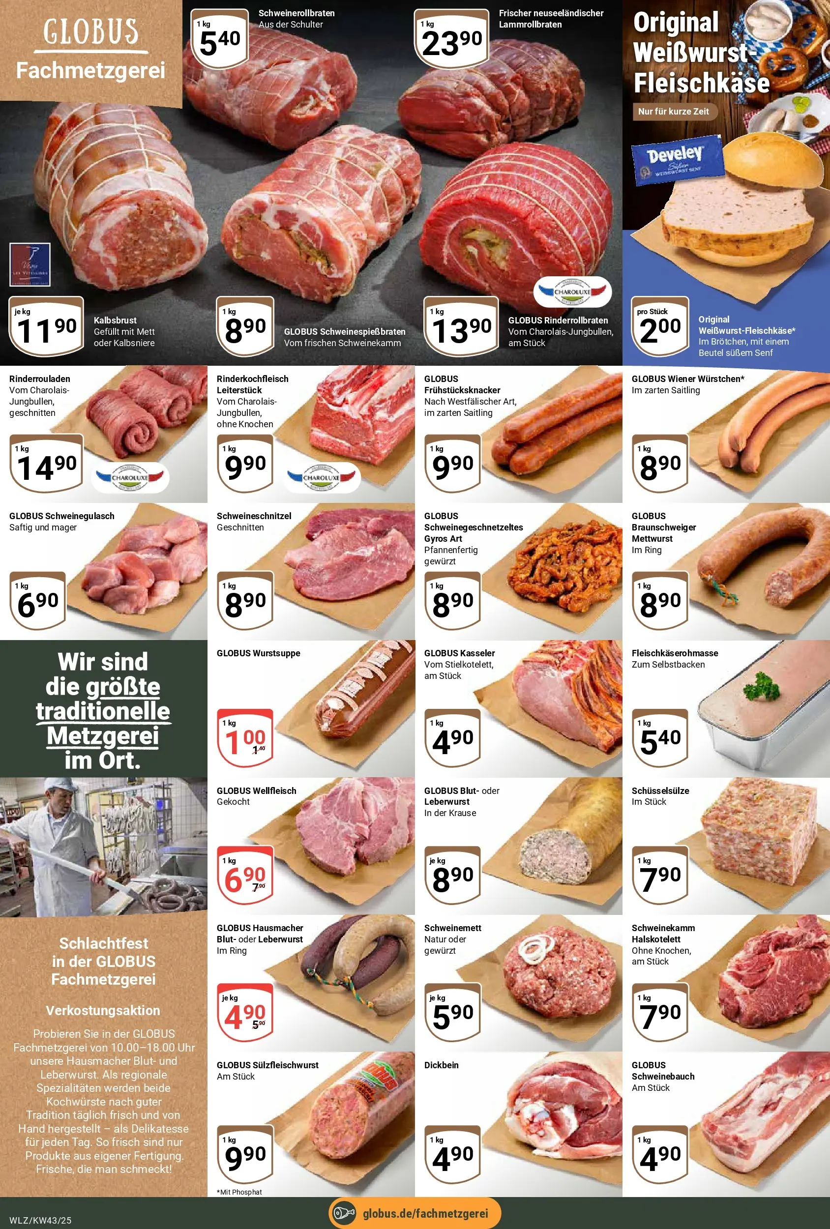 Globus prospekt Weischlitz	 (ab 19.10.2025) » Angebote online | Seite: 9 | Produkte: Rinderrouladen, Schweinegulasch, Schweinebauch, Uhr
