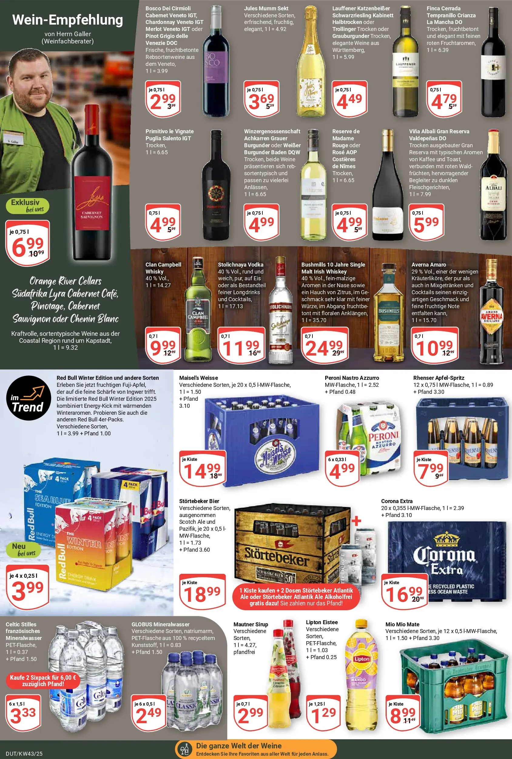 Globus prospekt Wetzlar-Dutenhofen	 (ab 19.10.2025) » Angebote online | Seite: 19 | Produkte: Energy, Sekt, Merlot, Jules mumm