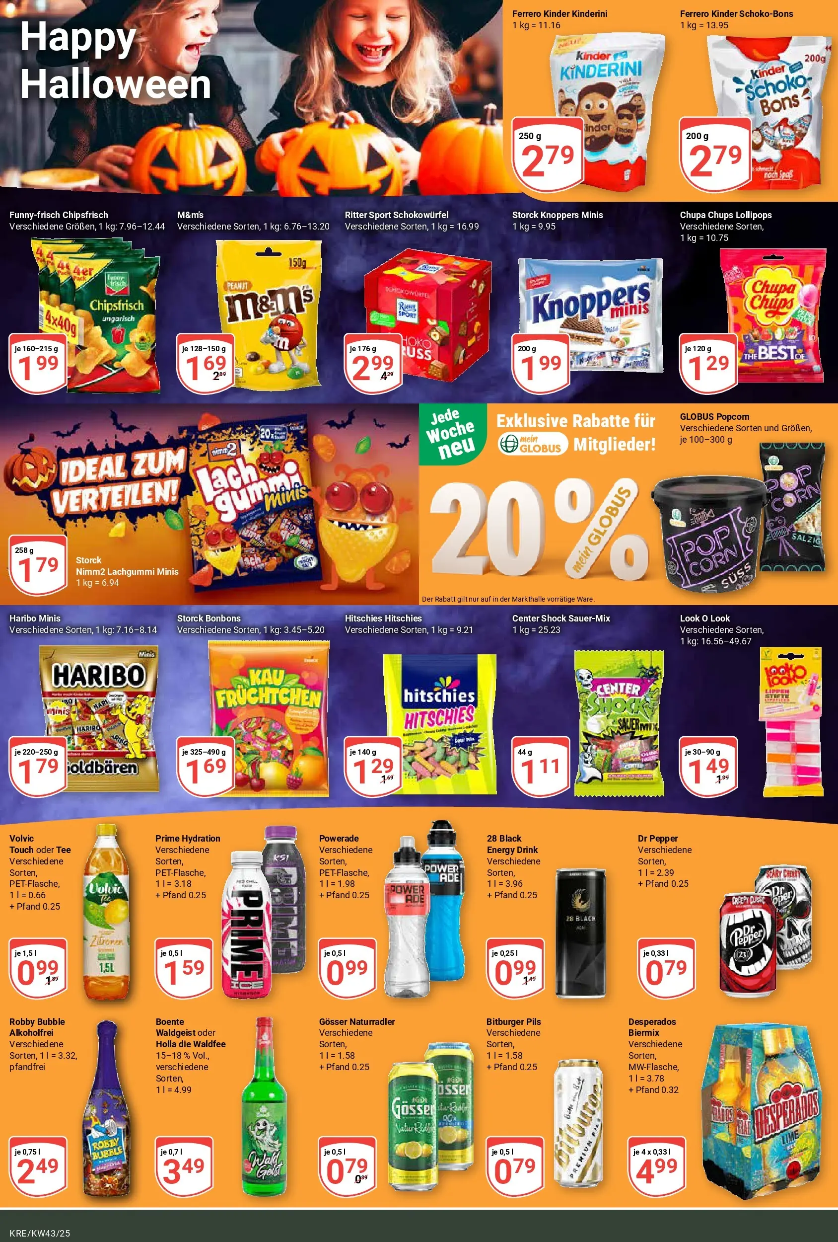 Globus prospekt Krefeld	 (ab 19.10.2025) » Angebote online | Seite: 21 | Produkte: Pils, Powerade, Desperados, Volvic