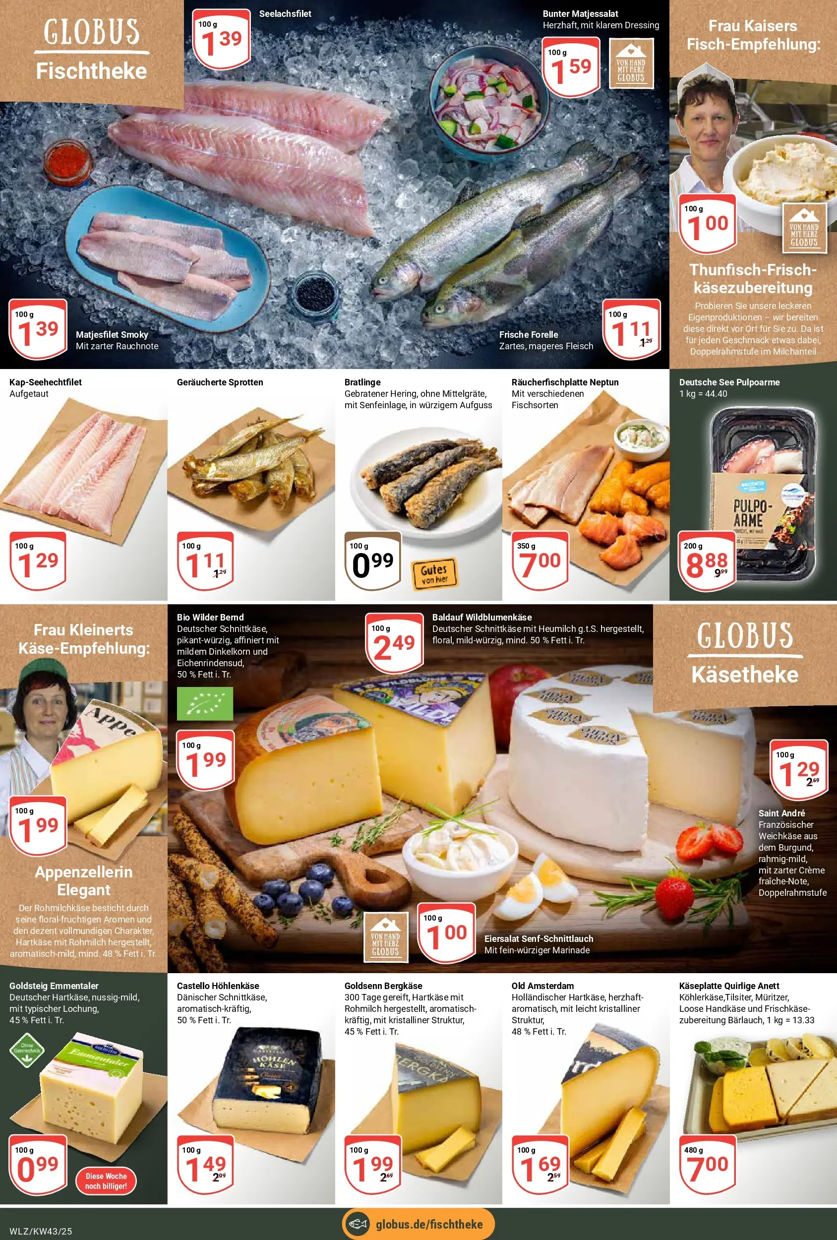 Globus prospekt Weischlitz	 (ab 19.10.2025) » Angebote online | Seite: 10 | Produkte: Dressing, Creme, Fleisch, Frischkase