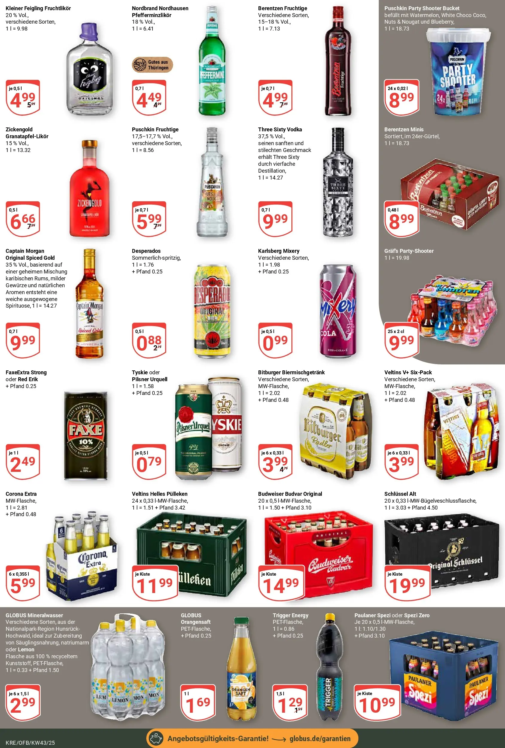 Globus prospekt Krefeld	 (ab 19.10.2025) » Angebote online | Seite: 23 | Produkte: Helles pulleken, Tyskie, Pilsner urquell, Desperados