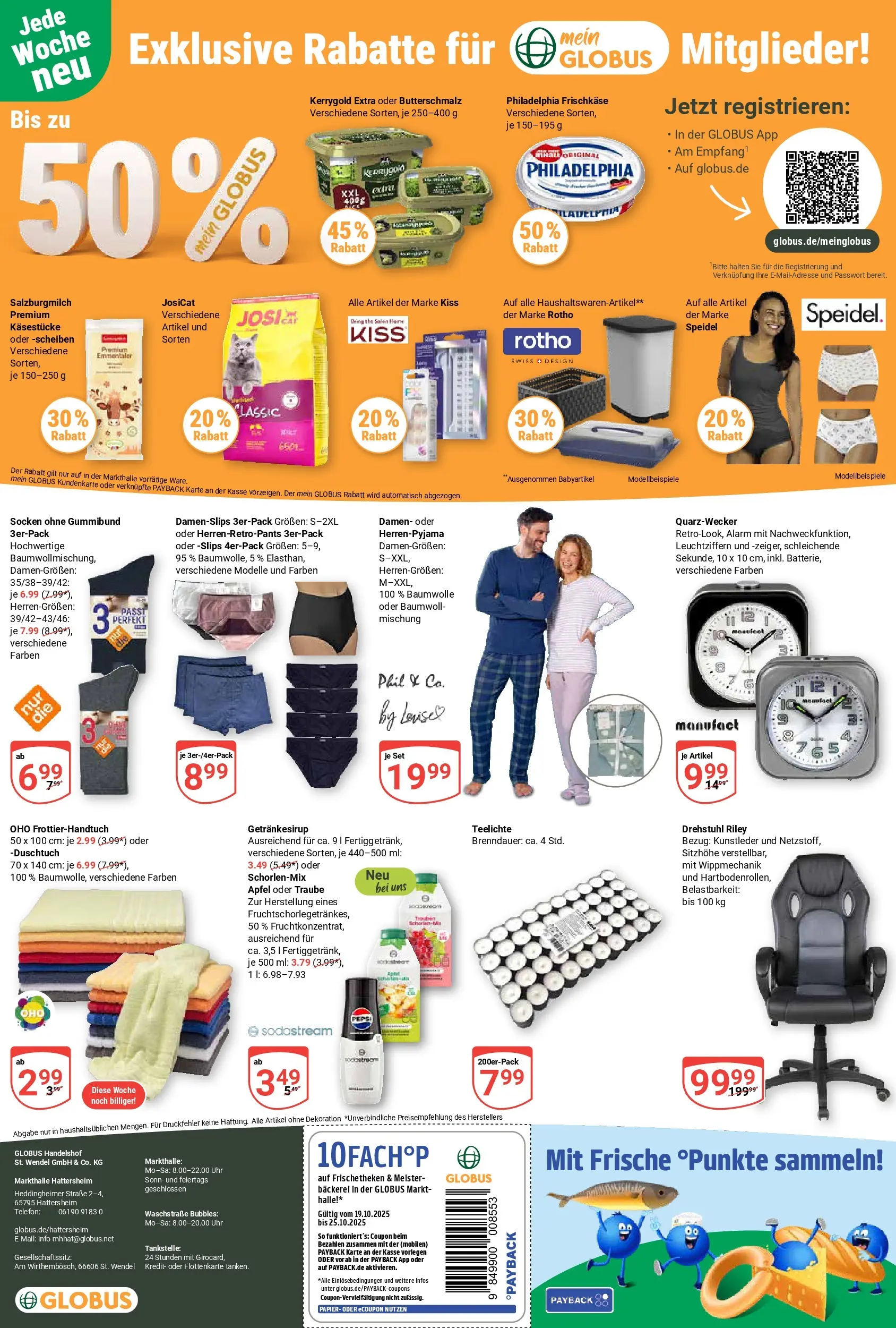 Globus prospekt Hattersheim	 (ab 19.10.2025) » Angebote online | Seite: 28 | Produkte: Philadelphia, Socken, Pepsi, Sodastream