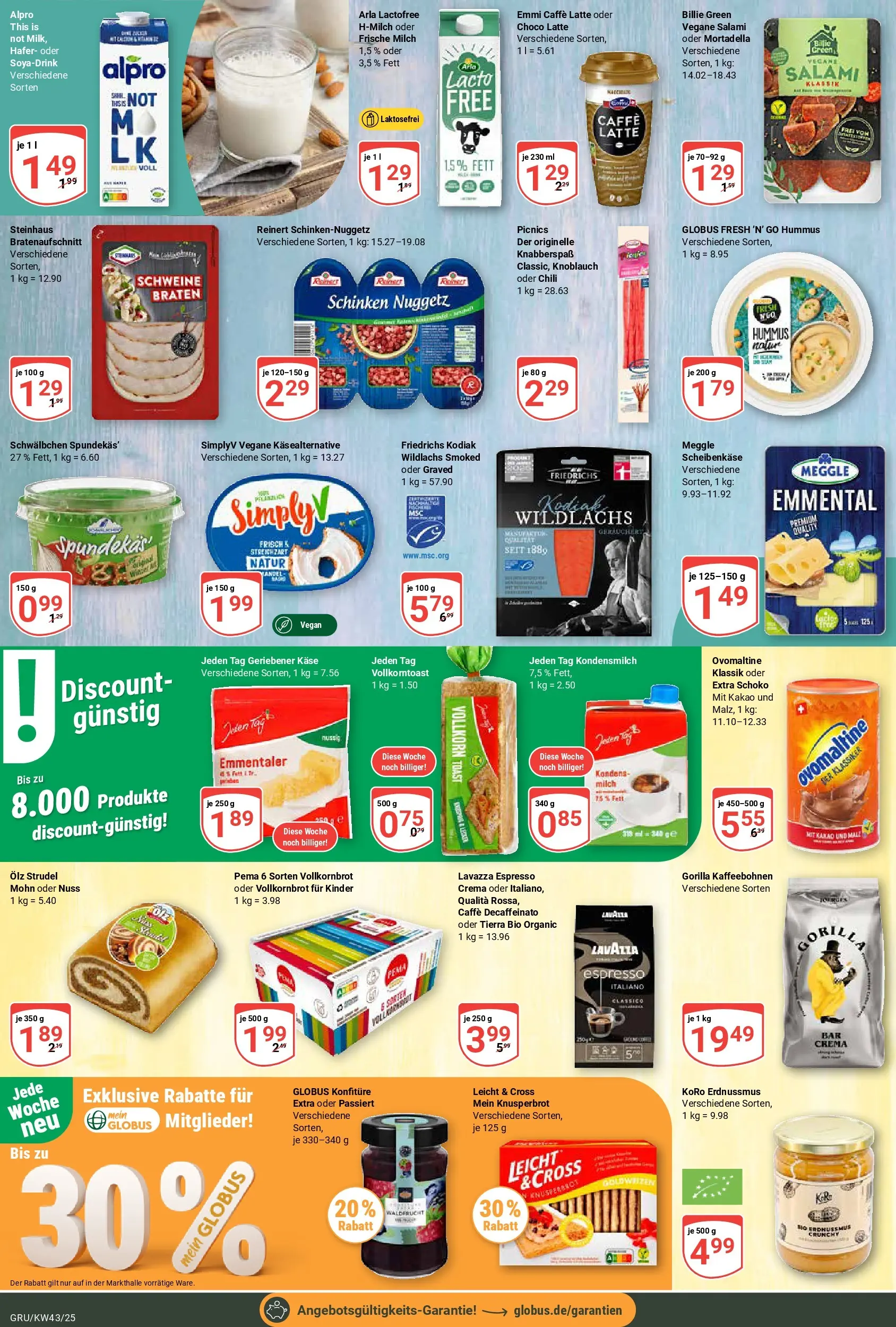 Globus prospekt Grünstadt	 (ab 19.10.2025) » Angebote online | Seite: 13 | Produkte: Lavazza, Milch, Knoblauch, Chili