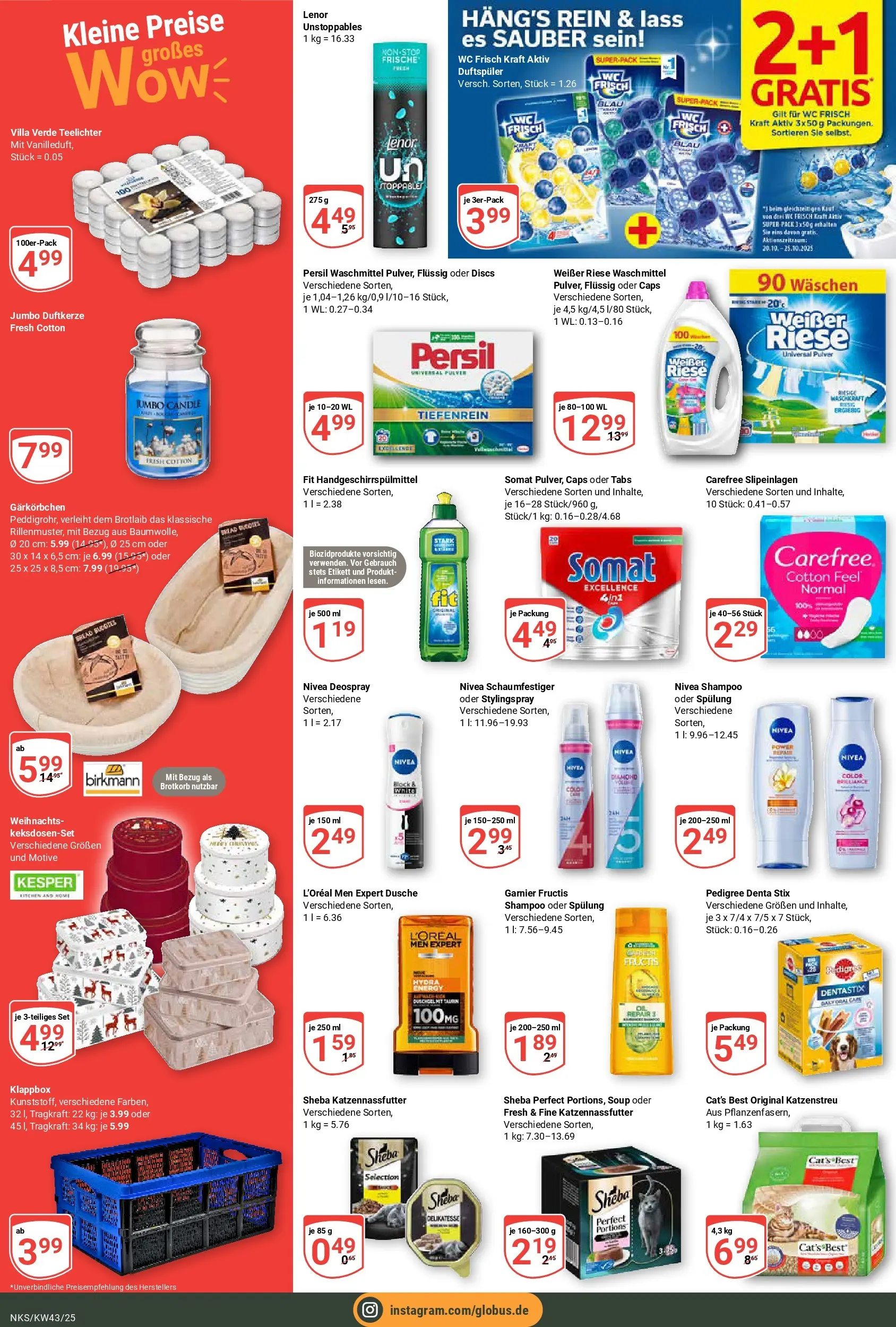 Globus prospekt Neunkirchen	 (ab 19.10.2025) » Angebote online | Seite: 4 | Produkte: Lenor, Dusche, Deospray, Pedigree