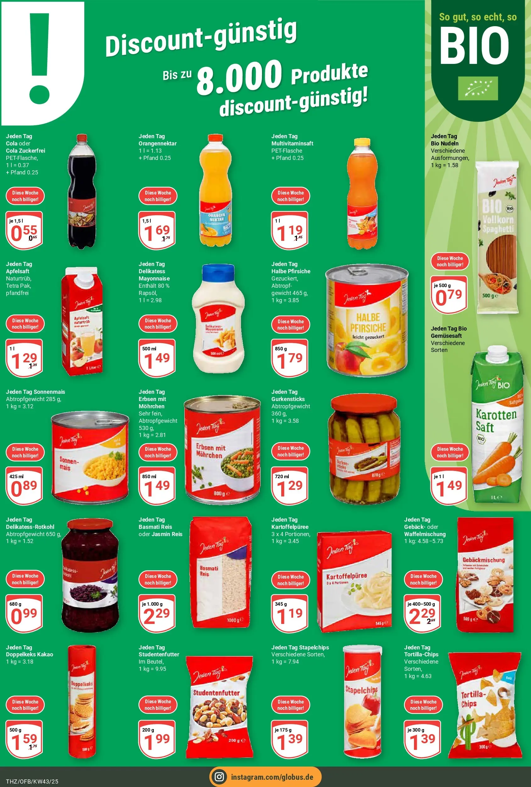 Globus prospekt Zeitz	 (ab 19.10.2025) » Angebote online | Seite: 23 | Produkte: Gewicht, Mayonnaise, Reis, Chips