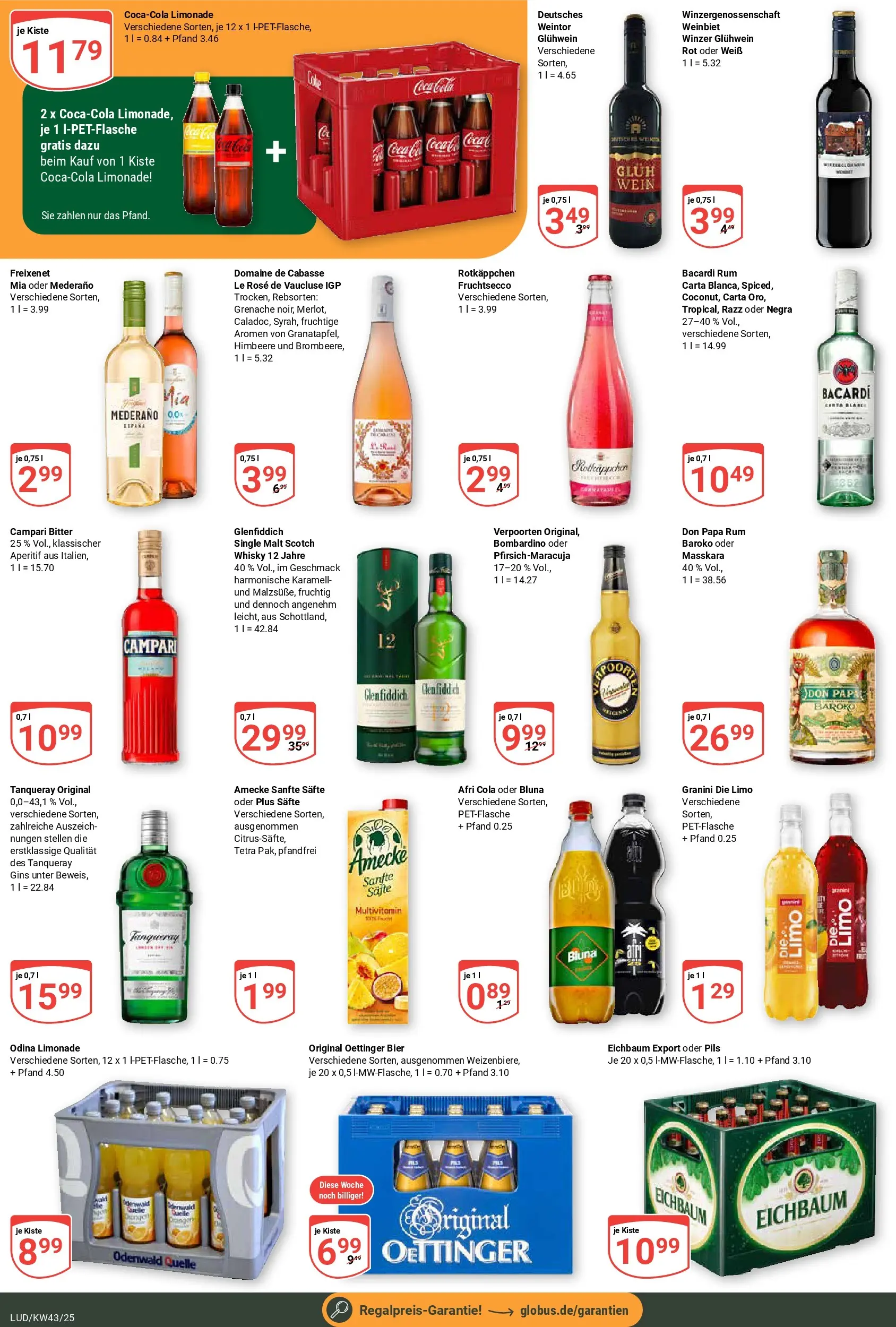 Globus prospekt Ludwigshafen-Oggersheim	 (ab 19.10.2025) » Angebote online | Seite: 4 | Produkte: Coca cola, Pils, Fruchtsecco, Himbeere