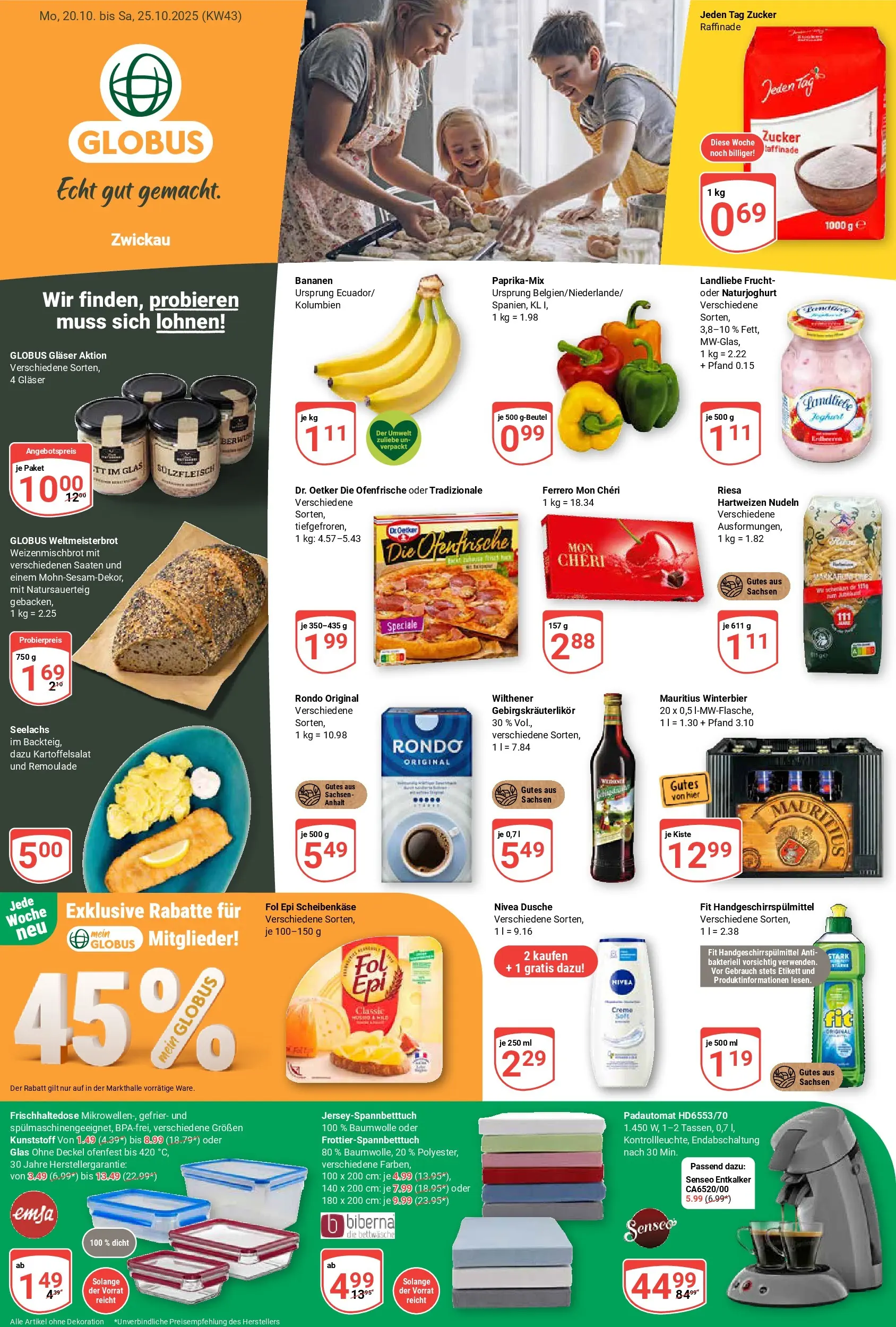 Globus prospekt Zwickau	 (ab 19.10.2025) » Angebote online | Seite: 1 | Produkte: Wilthener, Joghurt, Creme, Erdbeeren