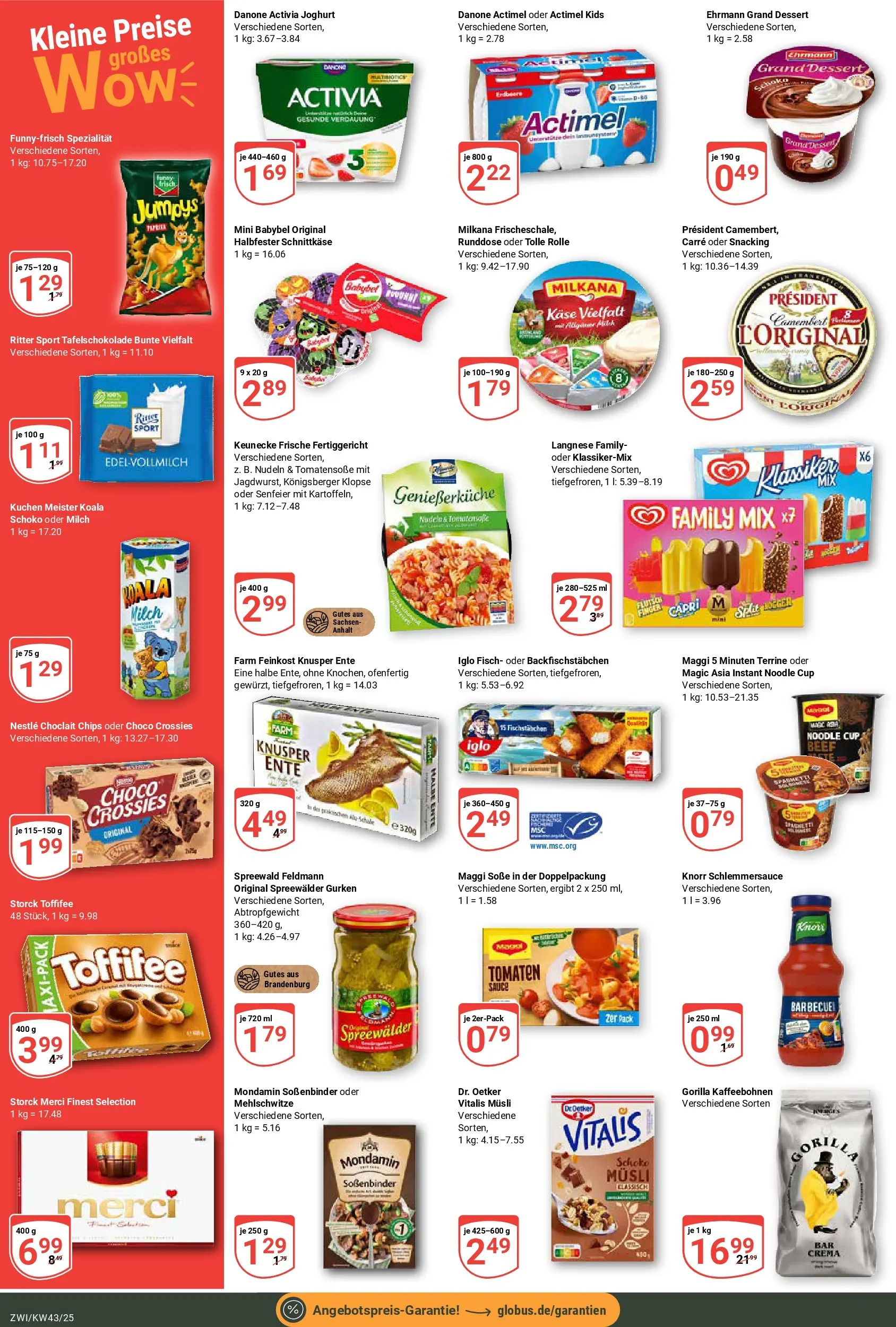 Globus prospekt Zwickau	 (ab 19.10.2025) » Angebote online | Seite: 2 | Produkte: Activia, Danone activia, Toffifee, Nudeln